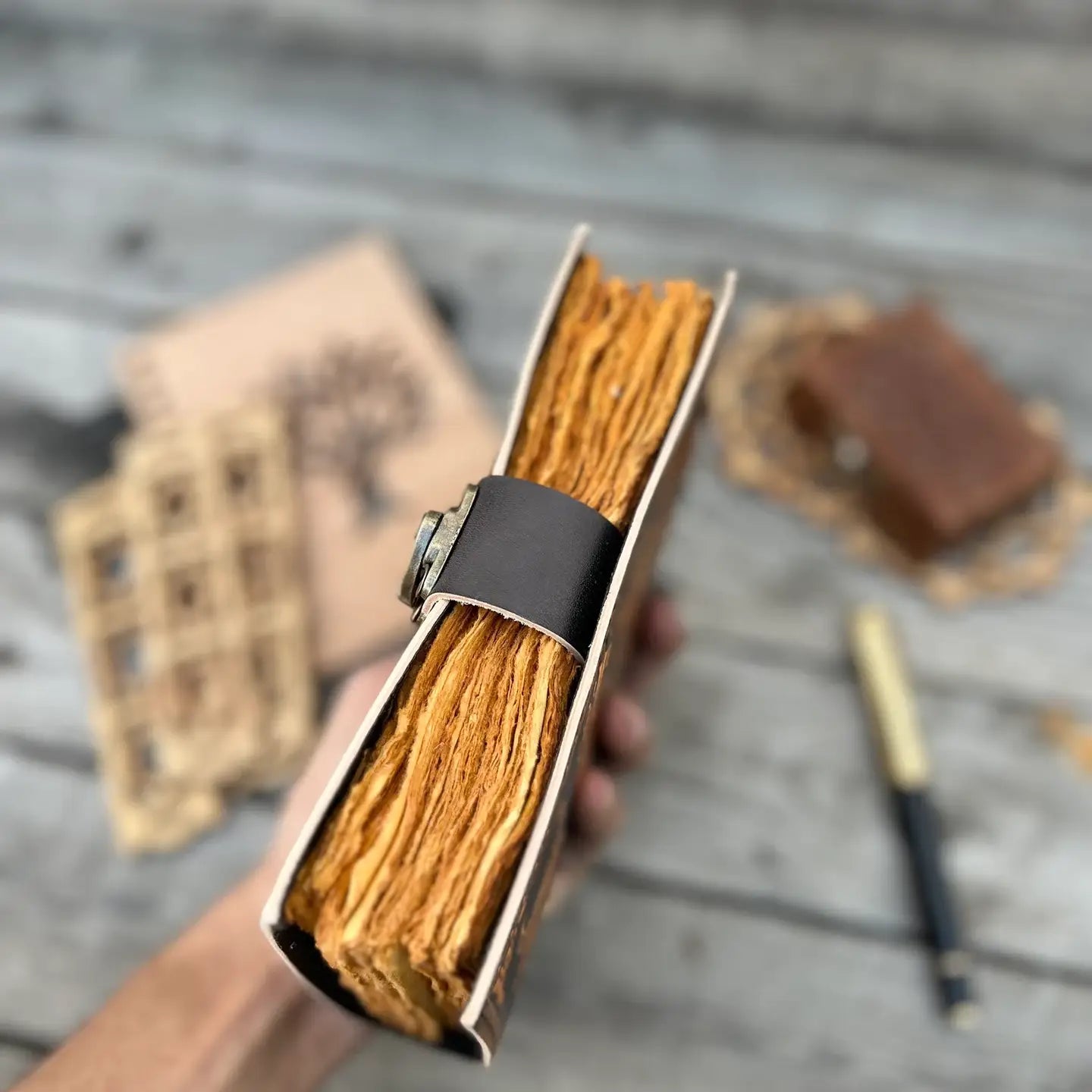 Leather Journal Blank Vintage Notebook