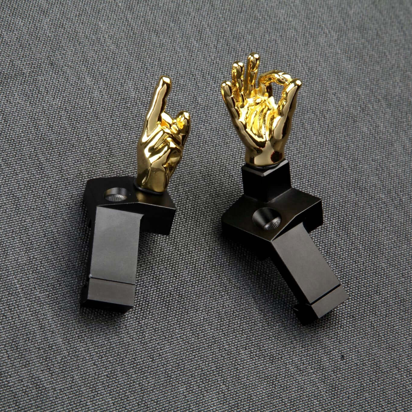 Golden Color Novelty Finger Iron Sight Set - Offset 45 Degree (Middle Finger & OK Hand)