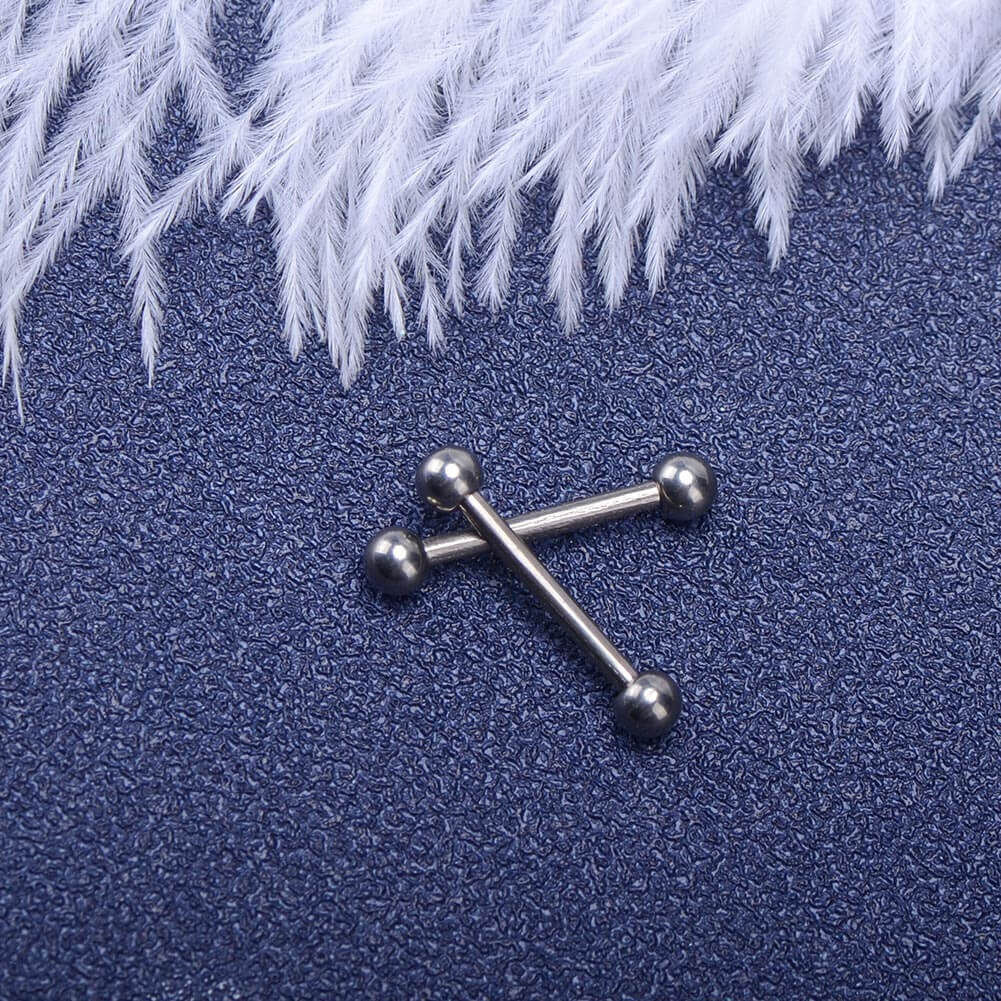 2PCS Titanium Nipple Barbell Pack