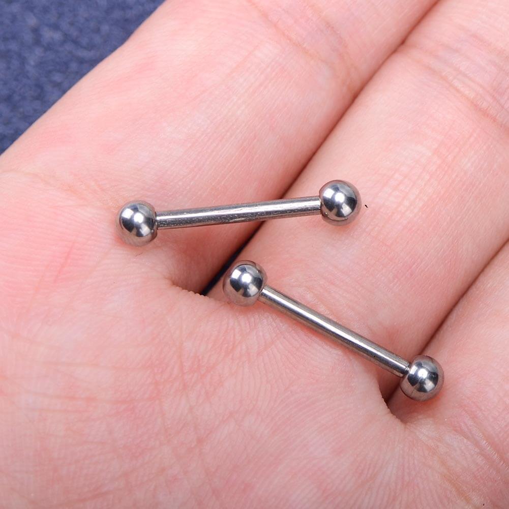 2PCS Titanium Nipple Barbell Pack