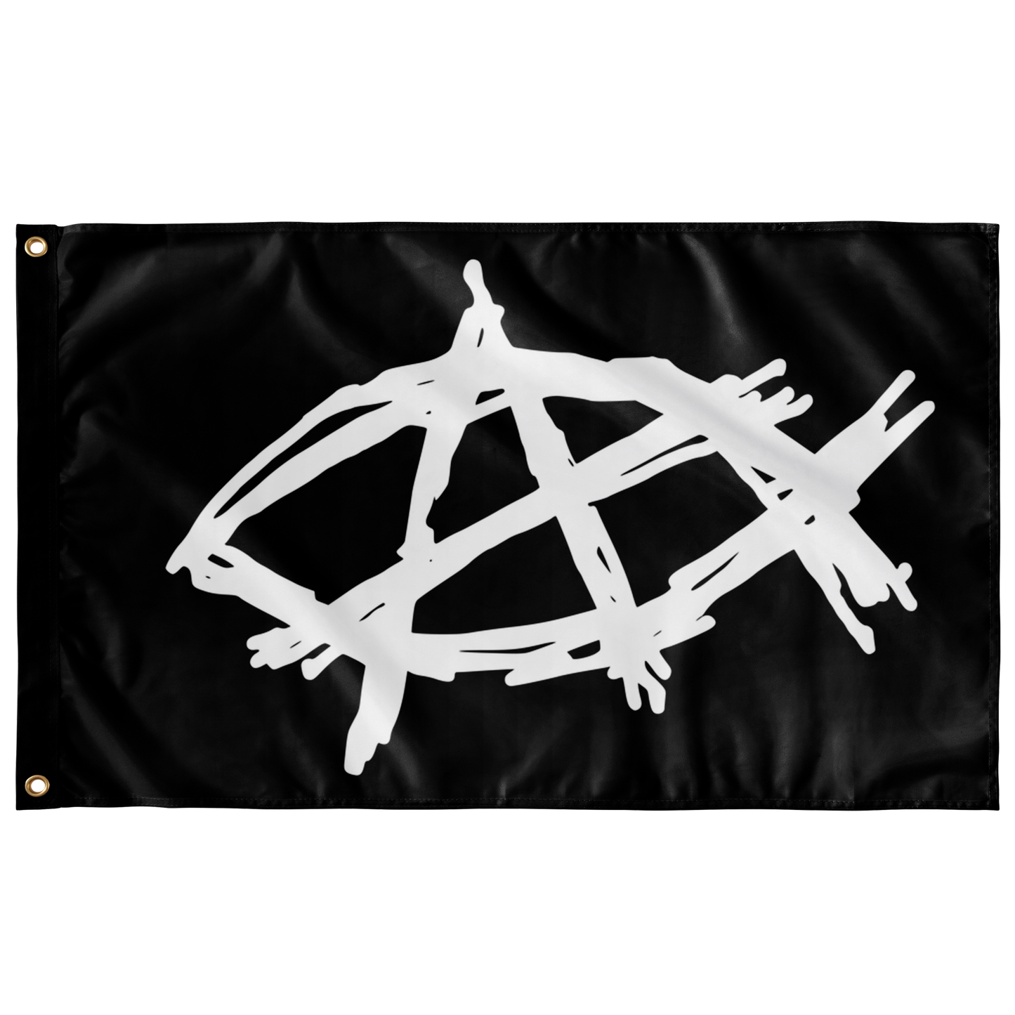AnarchoChristian - Anarchist Fish Single-Sided Flag