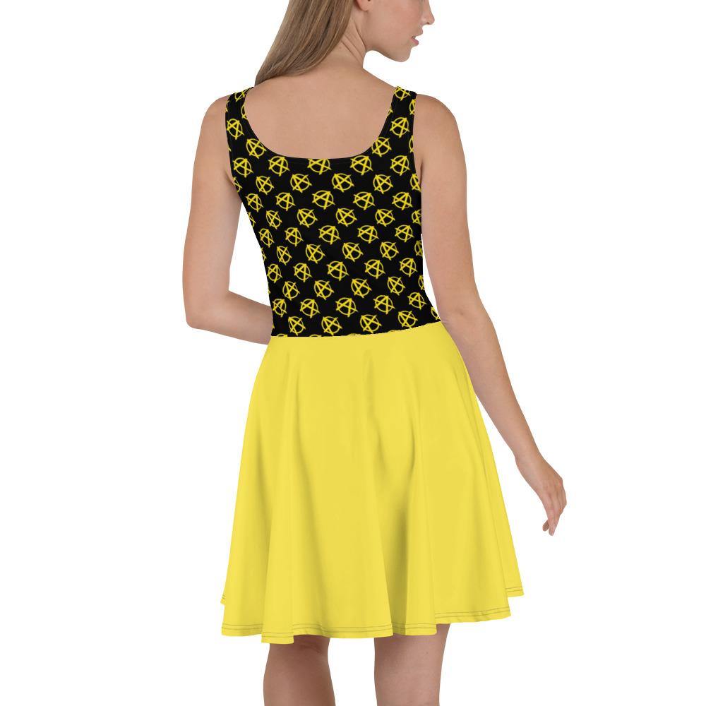 Ancap Anarchy Skater Dress (yellow)