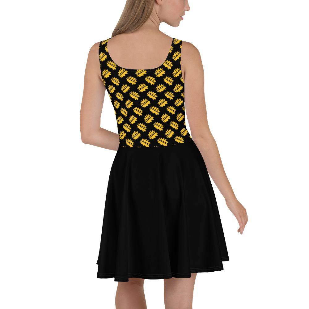 Ancap Porcupine Skater Dress (Black)