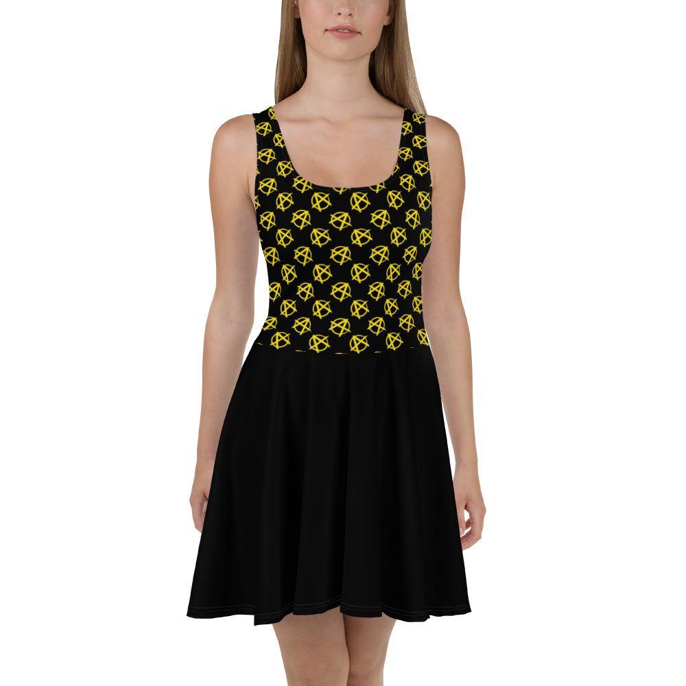 Ancap Anarchy Skater Dress (Black)