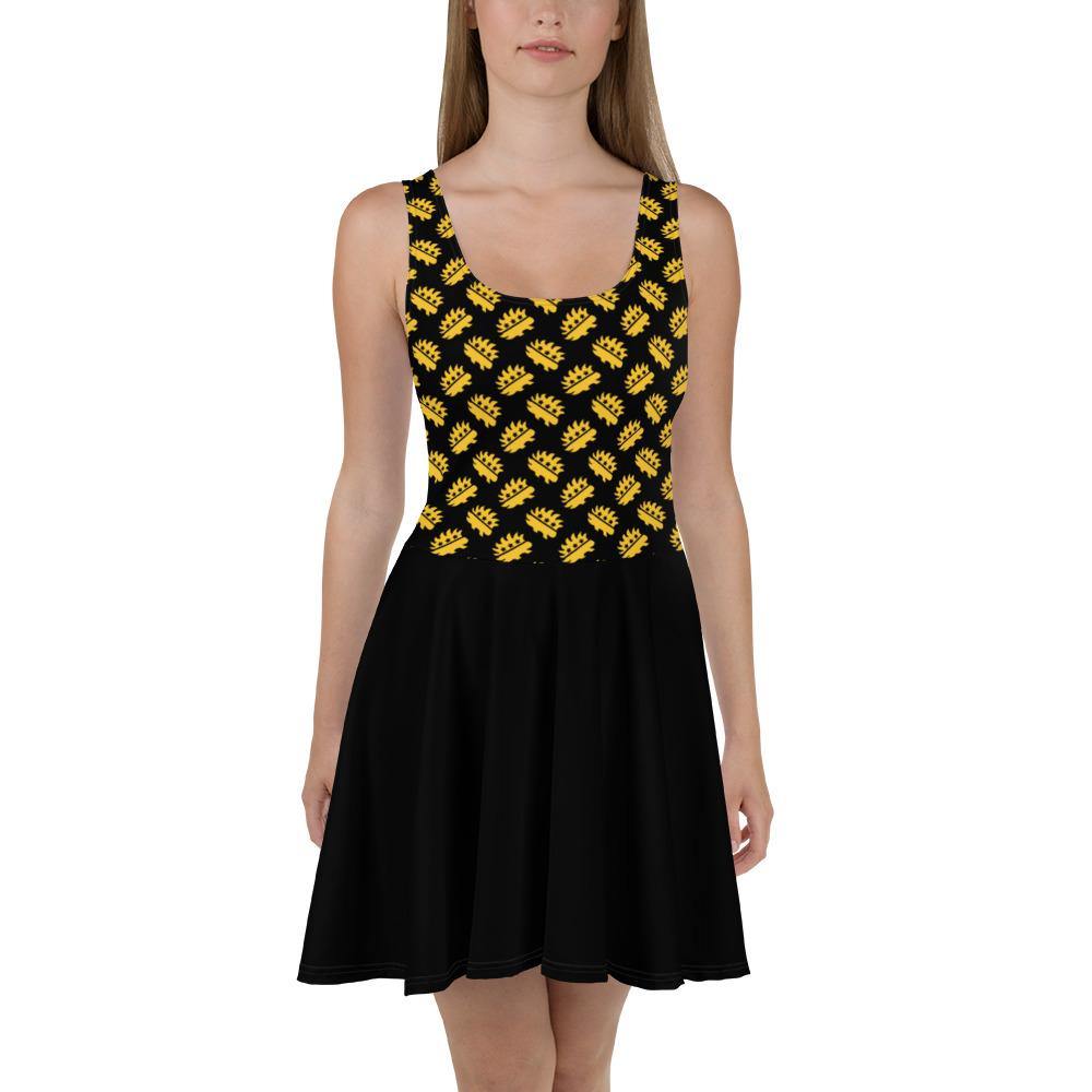 Ancap Porcupine Skater Dress (Black)