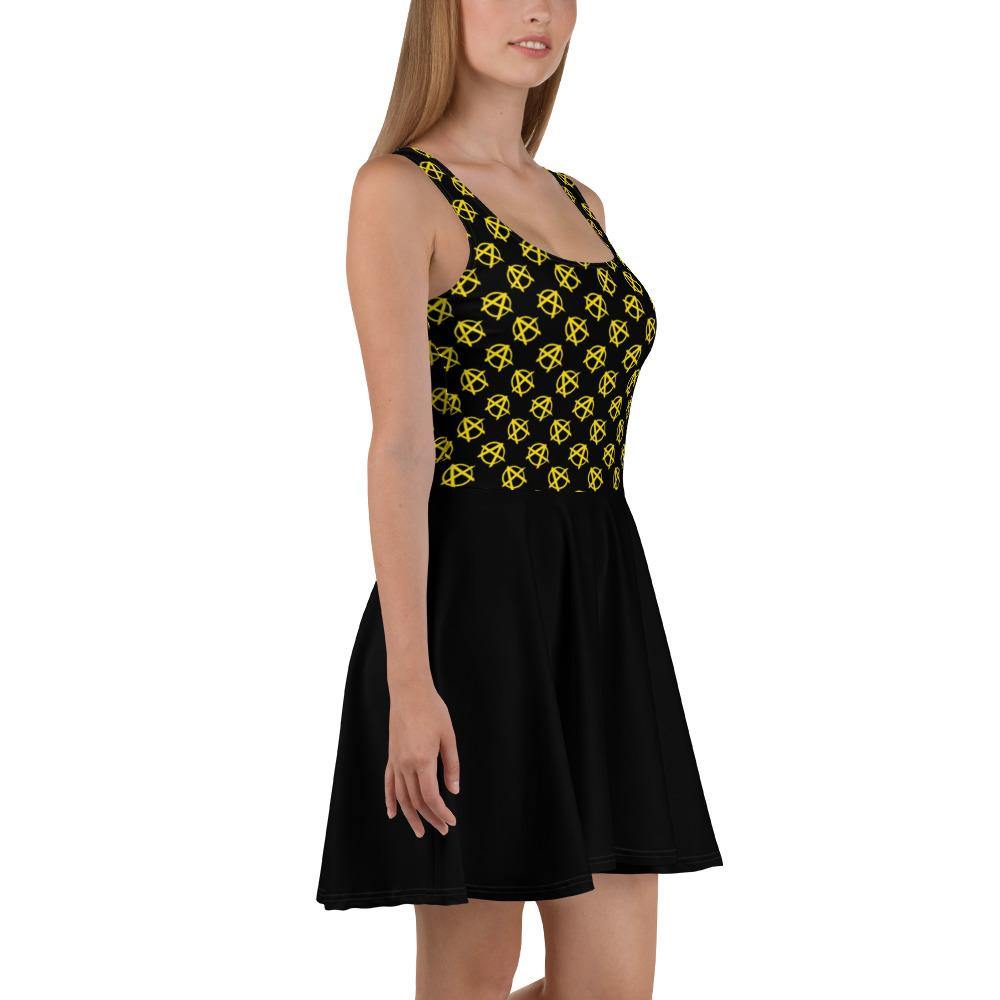 Ancap Anarchy Skater Dress (Black)