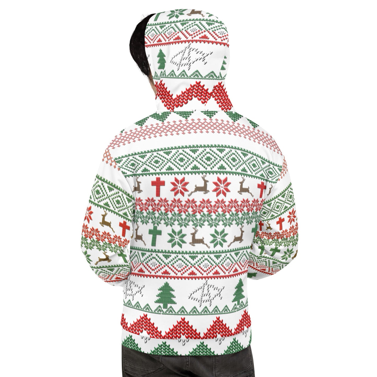 AnarchoChristian No King but Christ Unisex Ugly Christmas Sweater Hoodie
