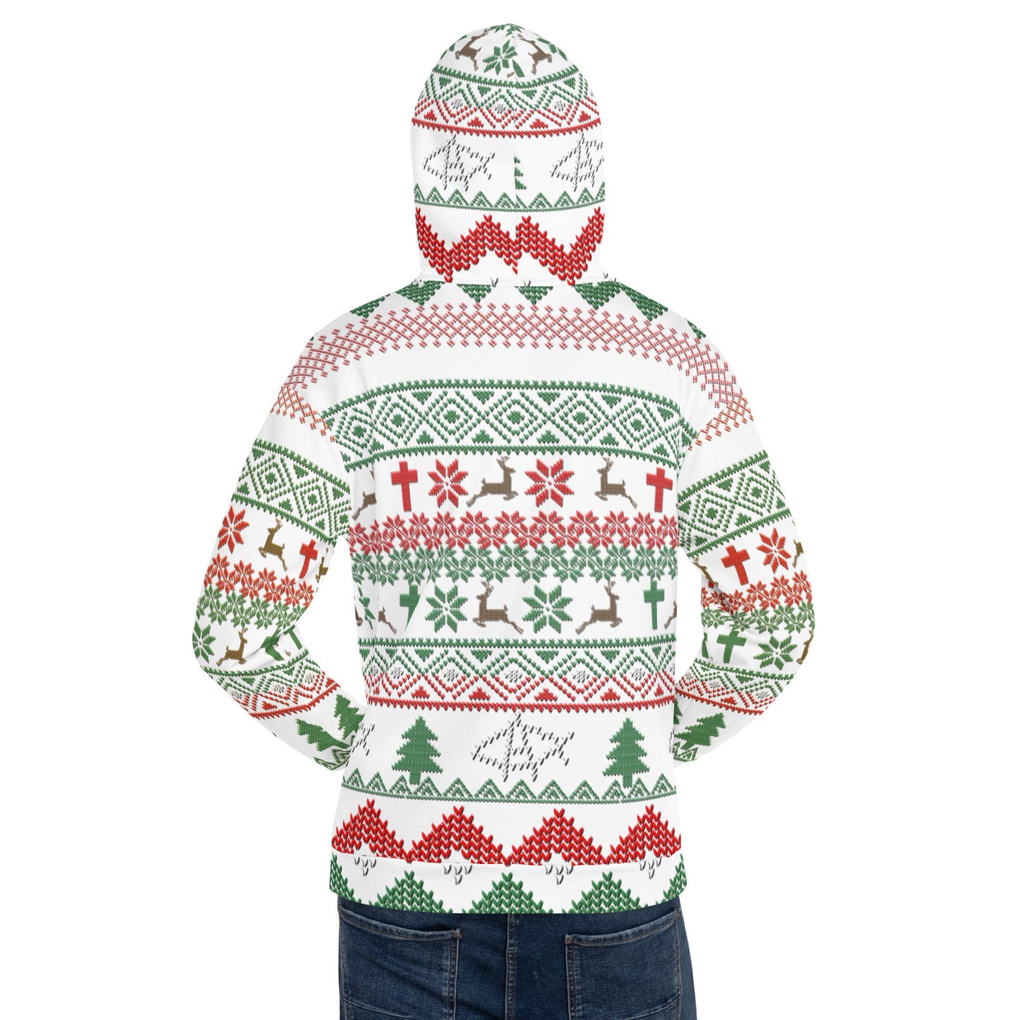 AnarchoChristian No King but Christ Unisex Ugly Christmas Sweater Hoodie