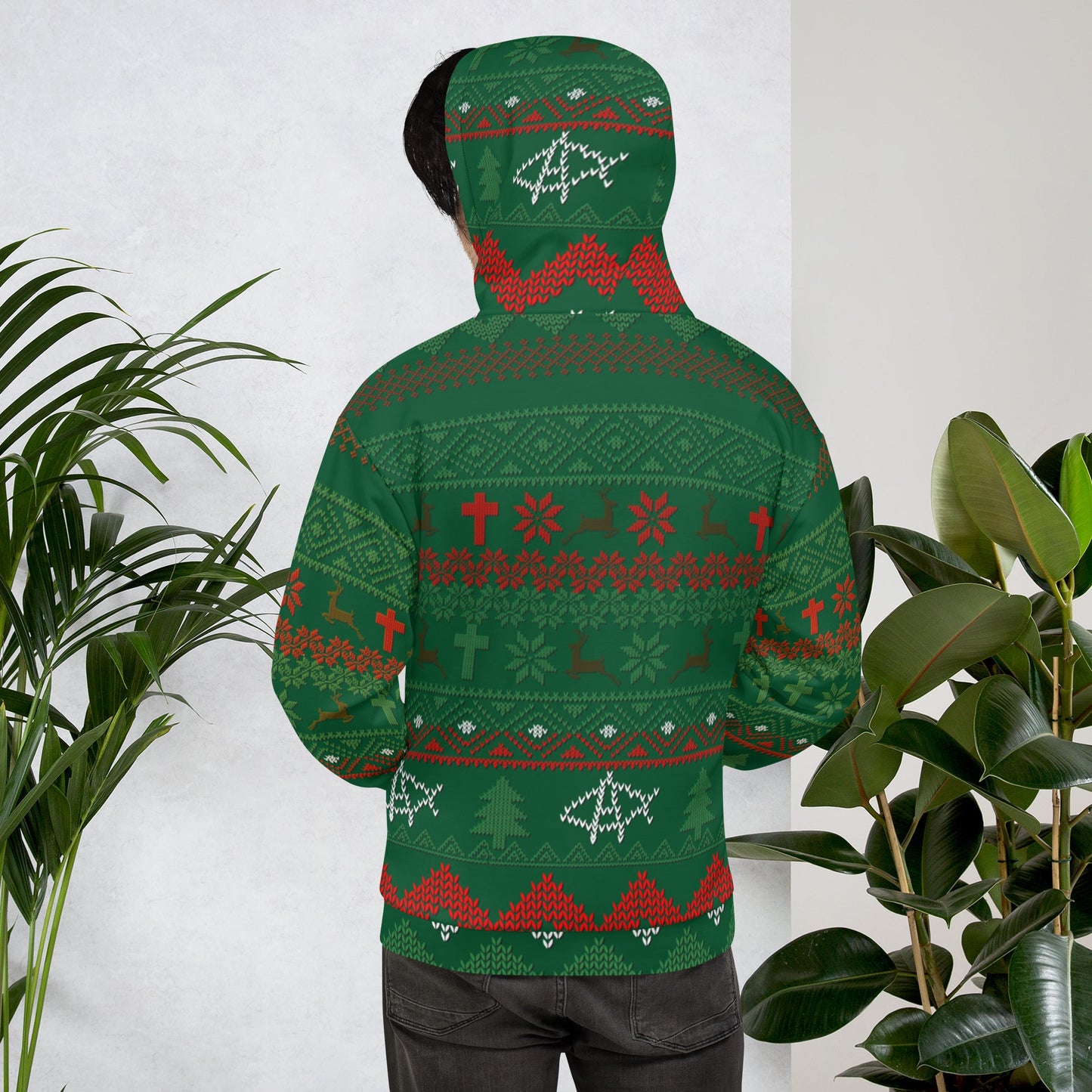 AnarchoChristian No King but Christ Unisex Ugly Christmas Sweater Hoodie