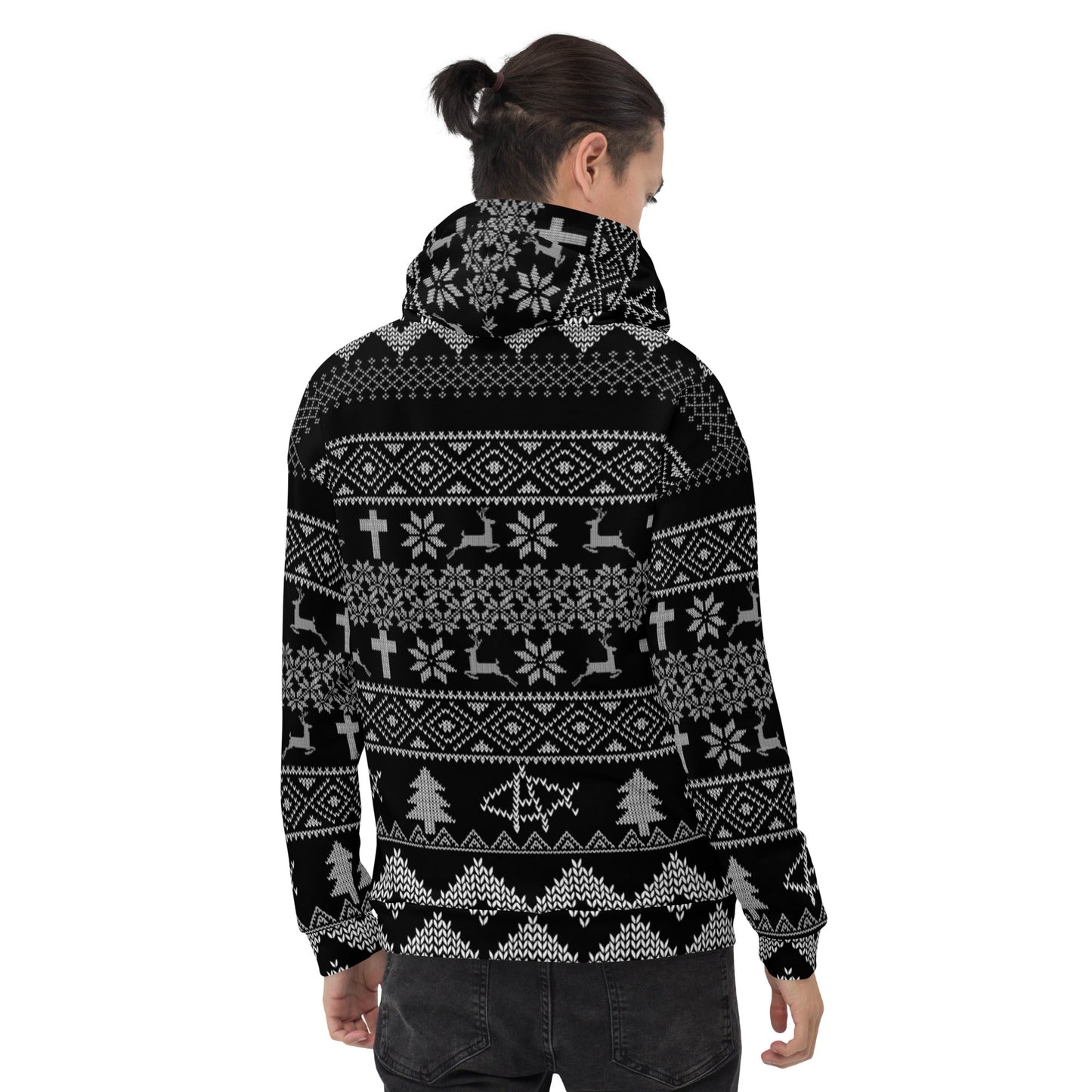 AnarchoChristian No King but Christ Unisex Ugly Christmas Sweater Hoodie