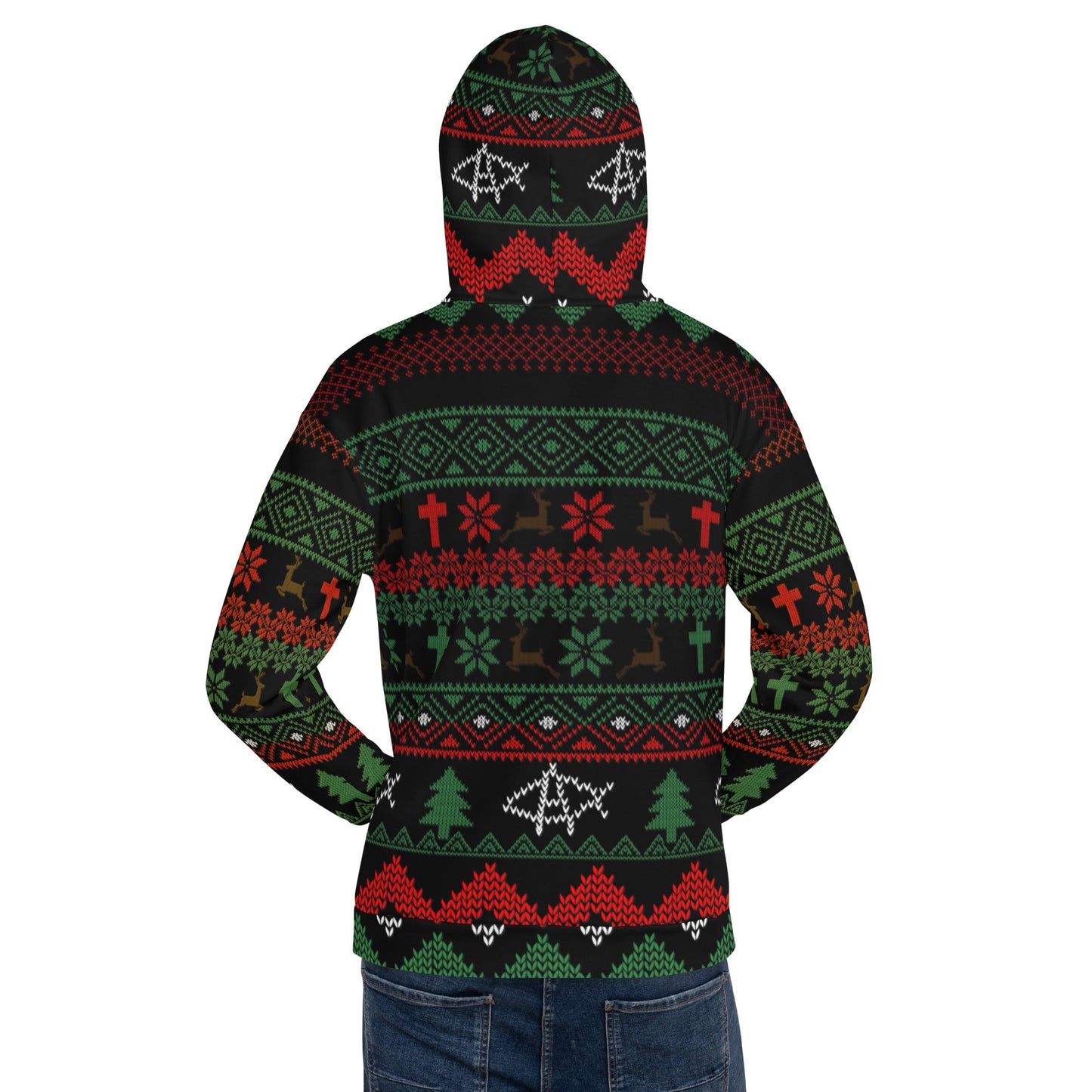 AnarchoChristian No King but Christ Unisex Ugly Christmas Sweater Hoodie