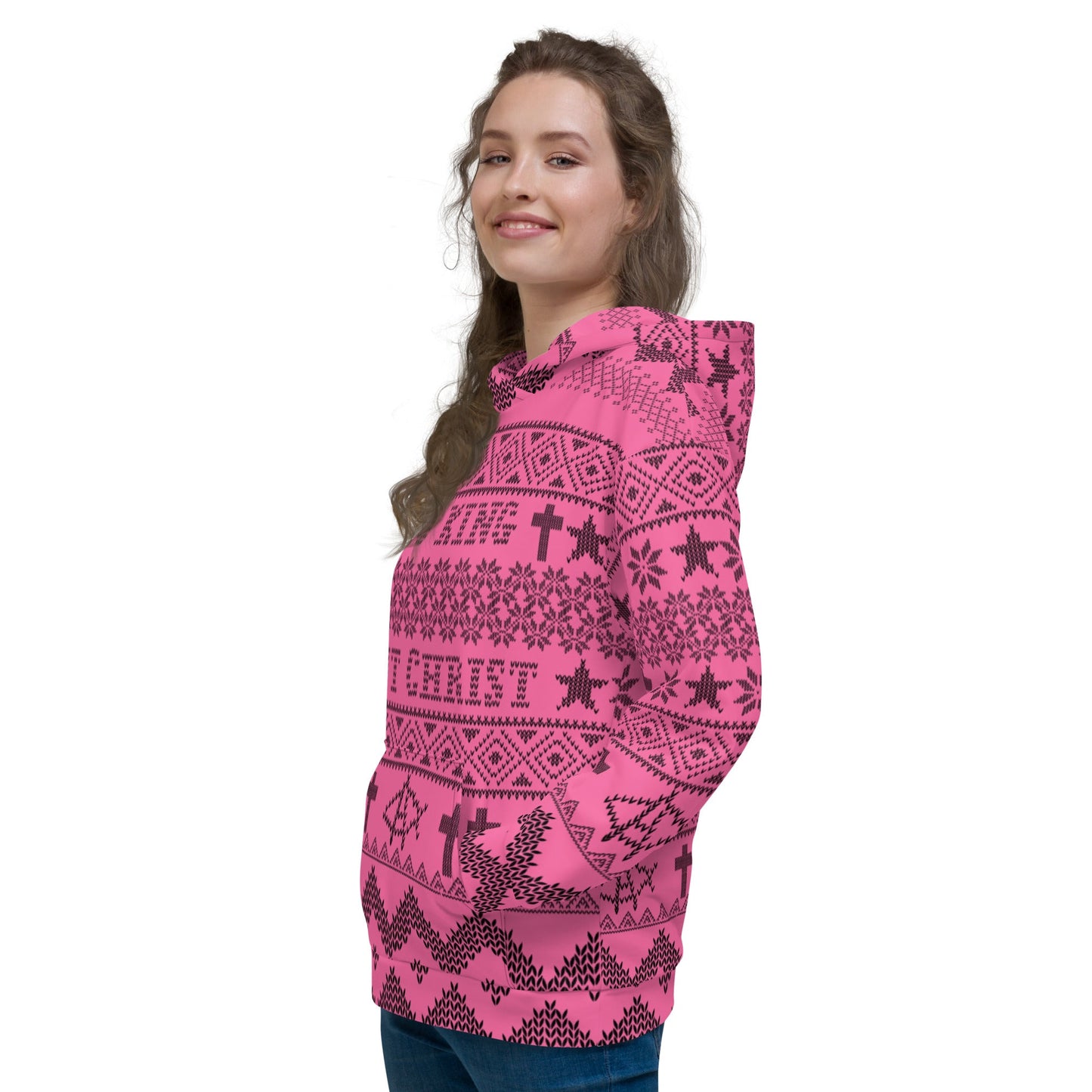 AnarchoChristian No King but Christ Unisex Ugly Christmas Sweater Hoodie