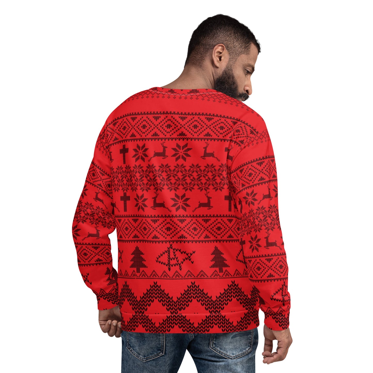 AnarchoChristian No King but Christ Unisex Ugly Christmas Sweater