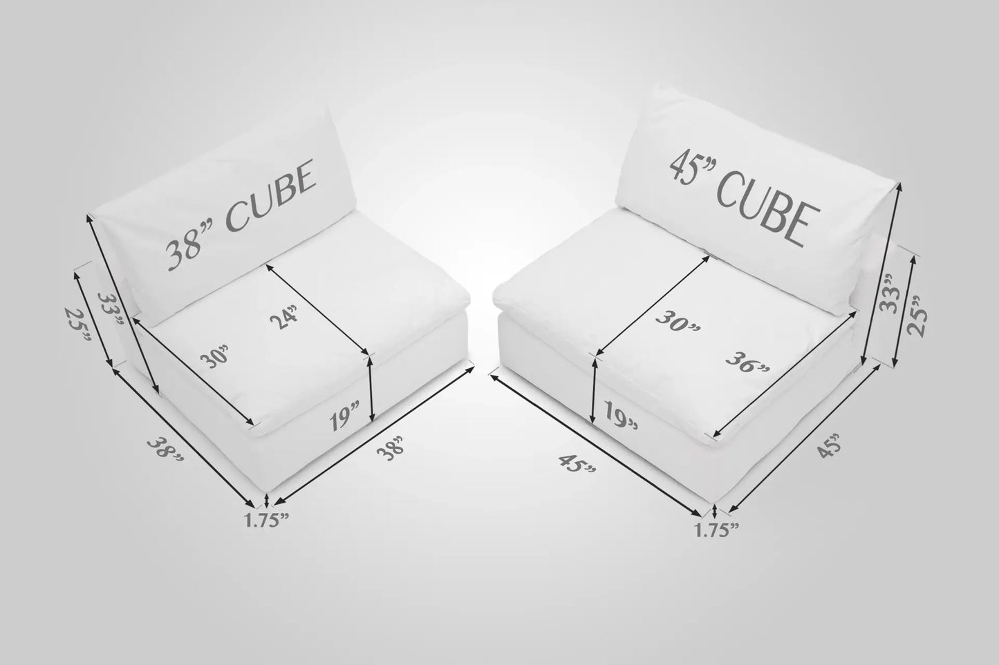 4-Cube Modular Sectional Chaise
