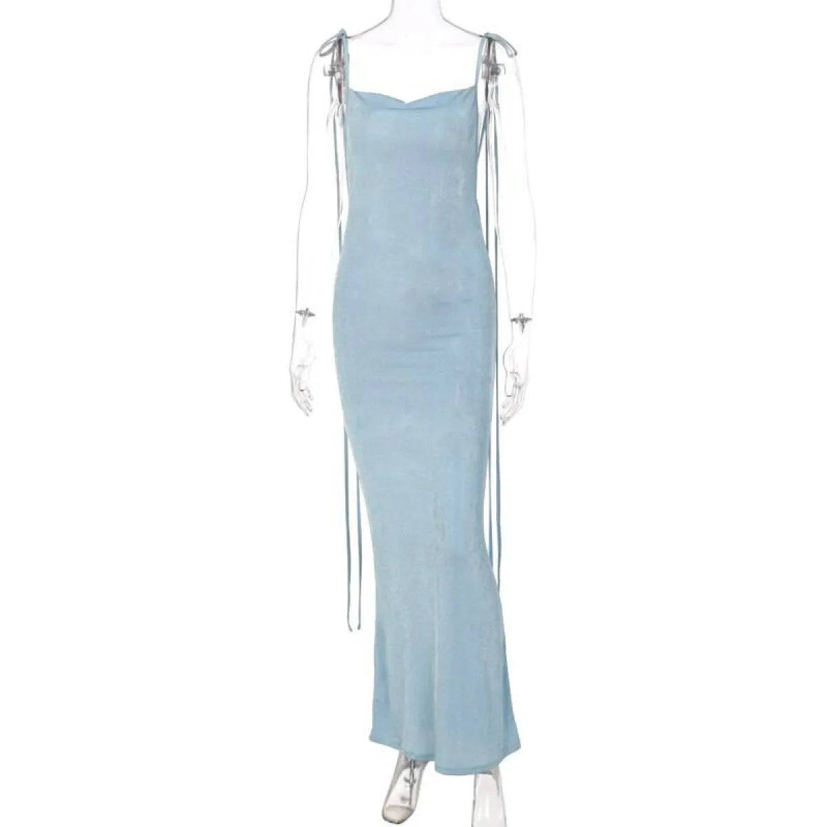 Lace Up Backless Dress