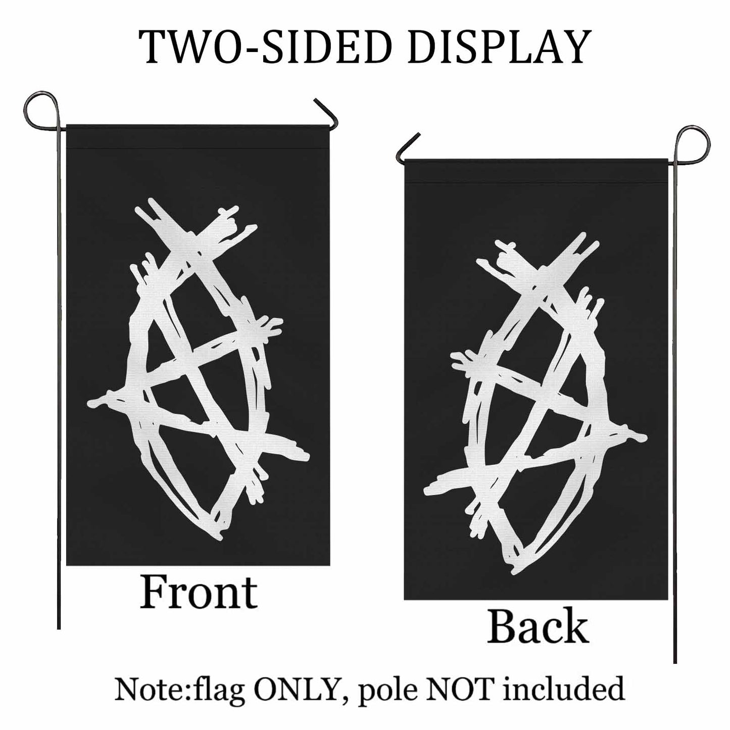 AnarchoChristian - Anarchist Fish Double-Sided Flag