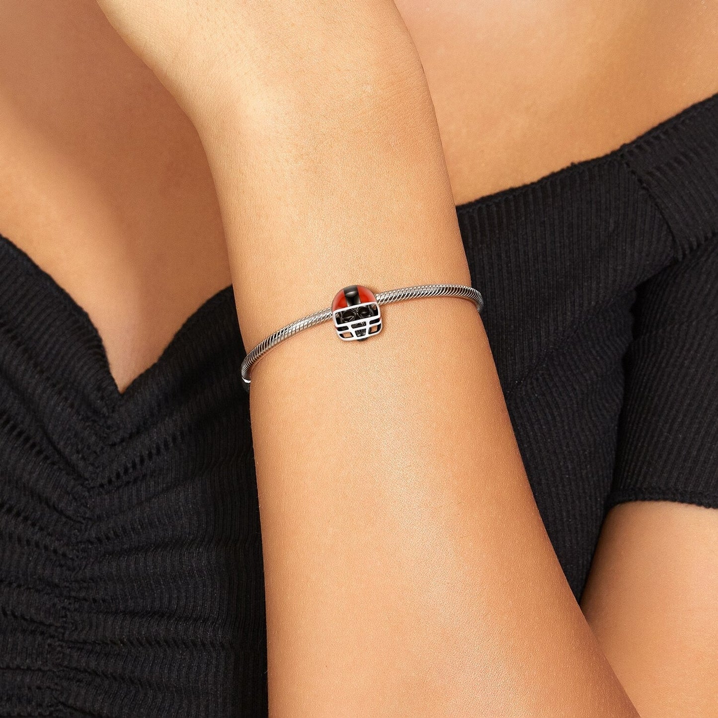 Black Skull and Helmet Gothic DIY Charm
