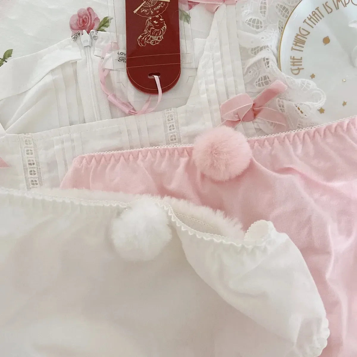 Harajuku Kawaii Fashion Fluffy Cat Lingerie Set