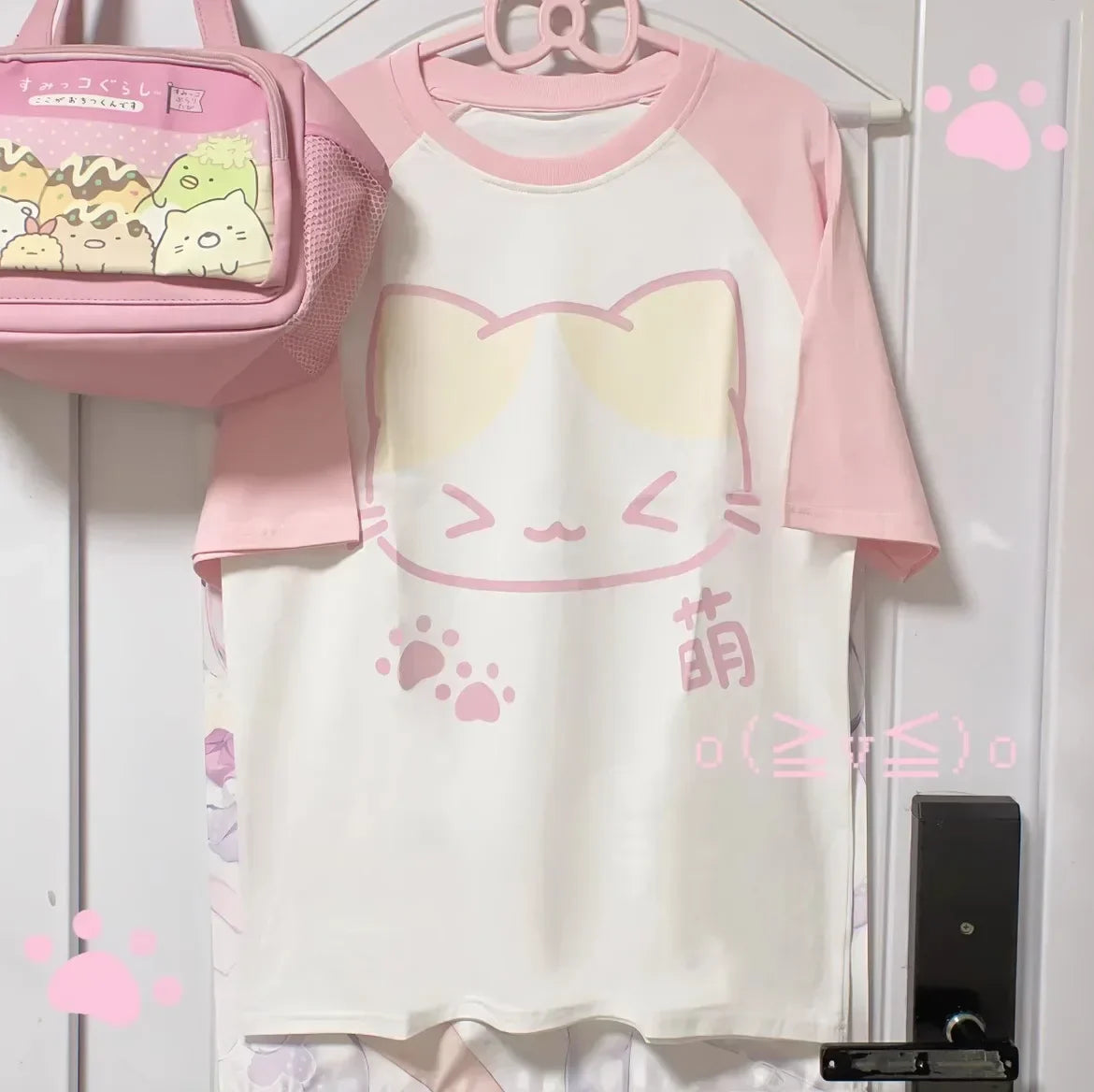 Kawaii Harajuku T-Shirt – Cute Cat Print Y2K Loose Tee