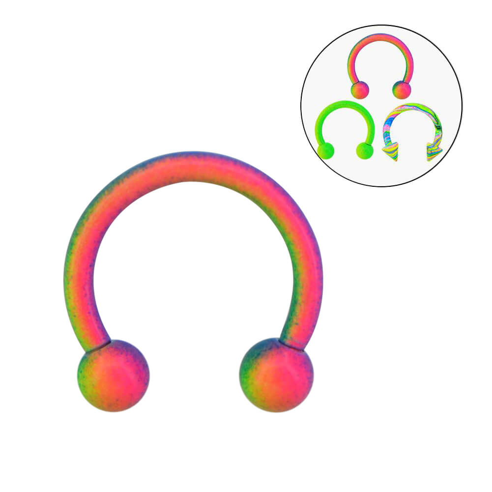 6pcs Corlorful Spike Septum Ring Pack