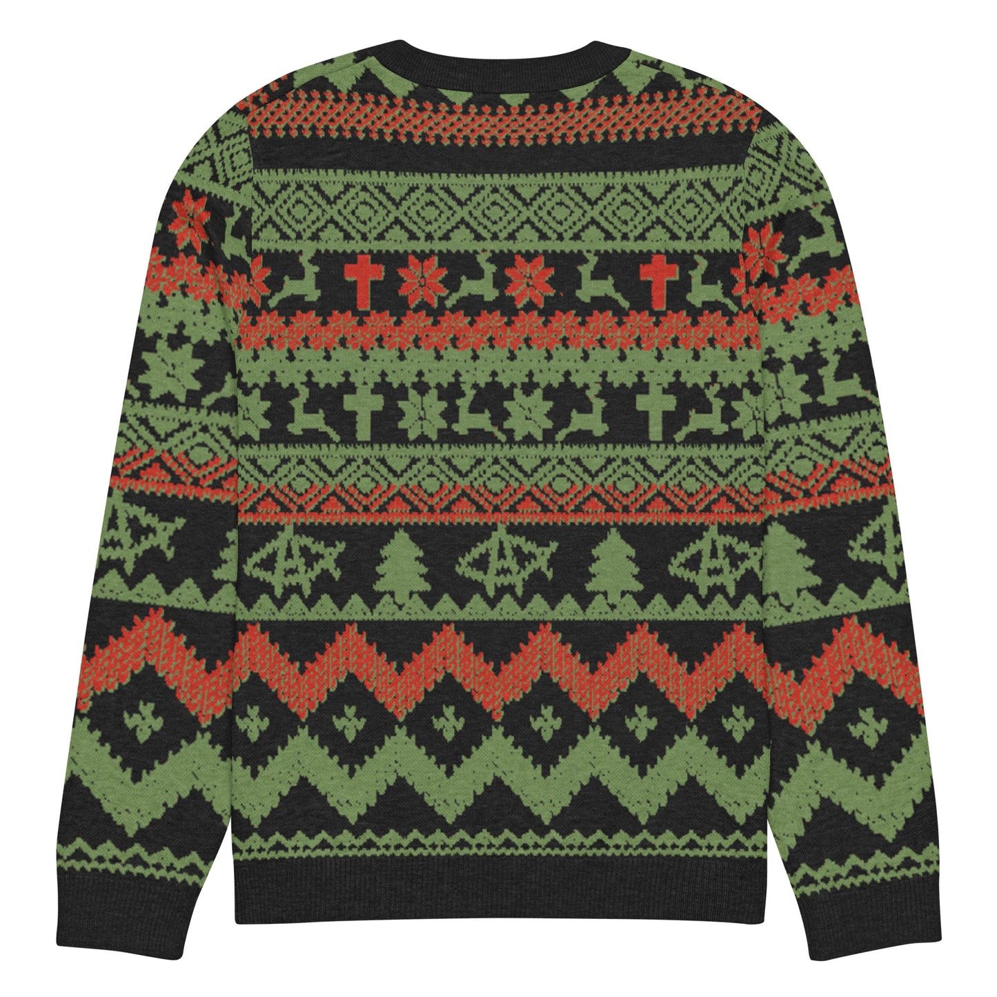 AnarchoChristian No King but Christ Knitted Ugly Christmas Sweater