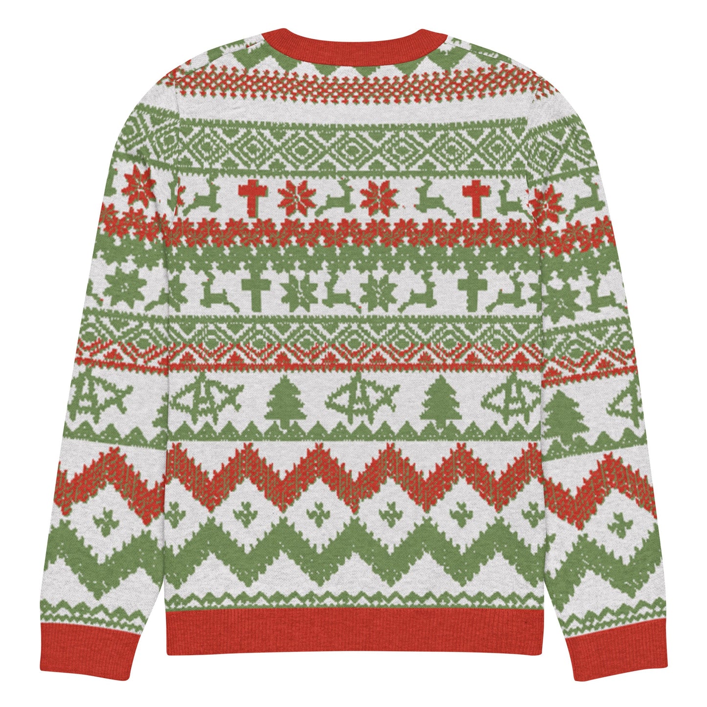 AnarchoChristian No King but Christ Knitted Ugly Christmas Sweater