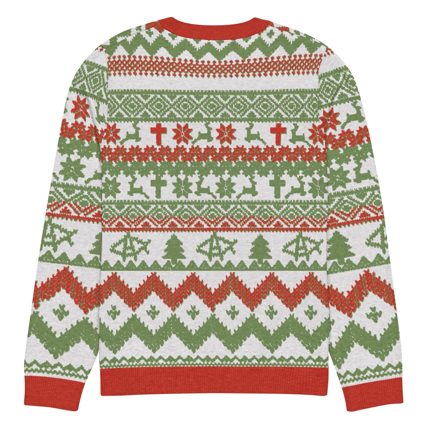 AnarchoChristian No King but Christ Knitted Ugly Christmas Sweater