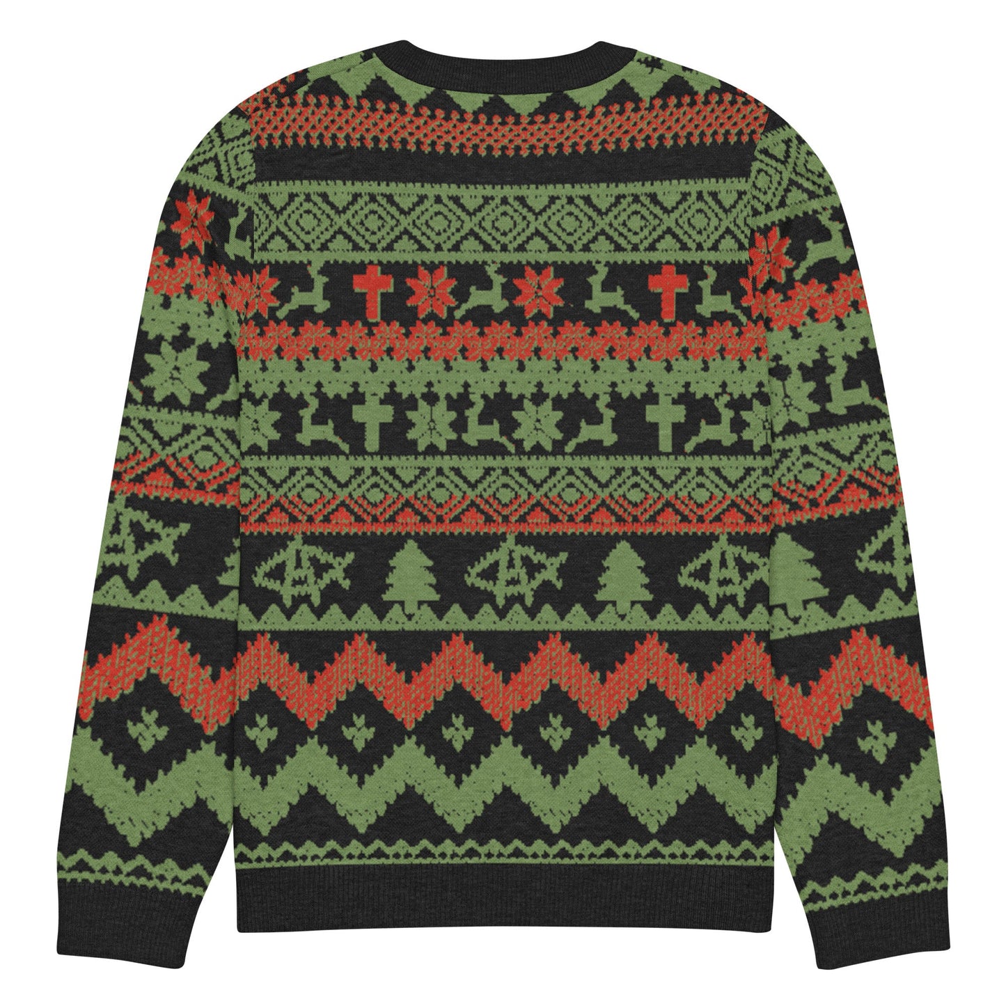 AnarchoChristian No King but Christ Knitted Ugly Christmas Sweater