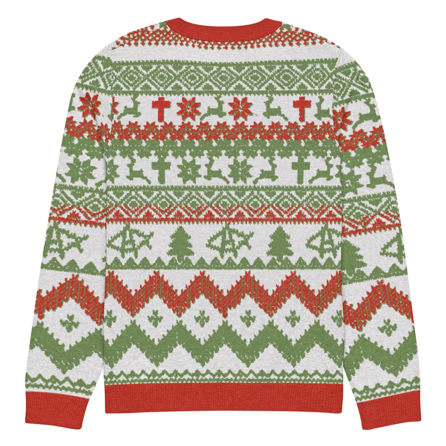 AnarchoChristian No King but Christ Knitted Ugly Christmas Sweater