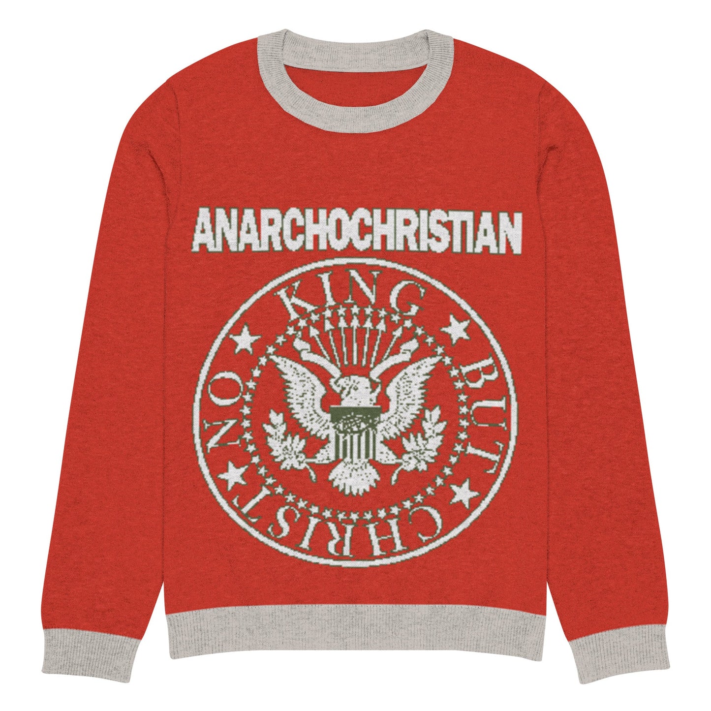 ANarchoChristian Seal Knitted Ugly Christmas sweater
