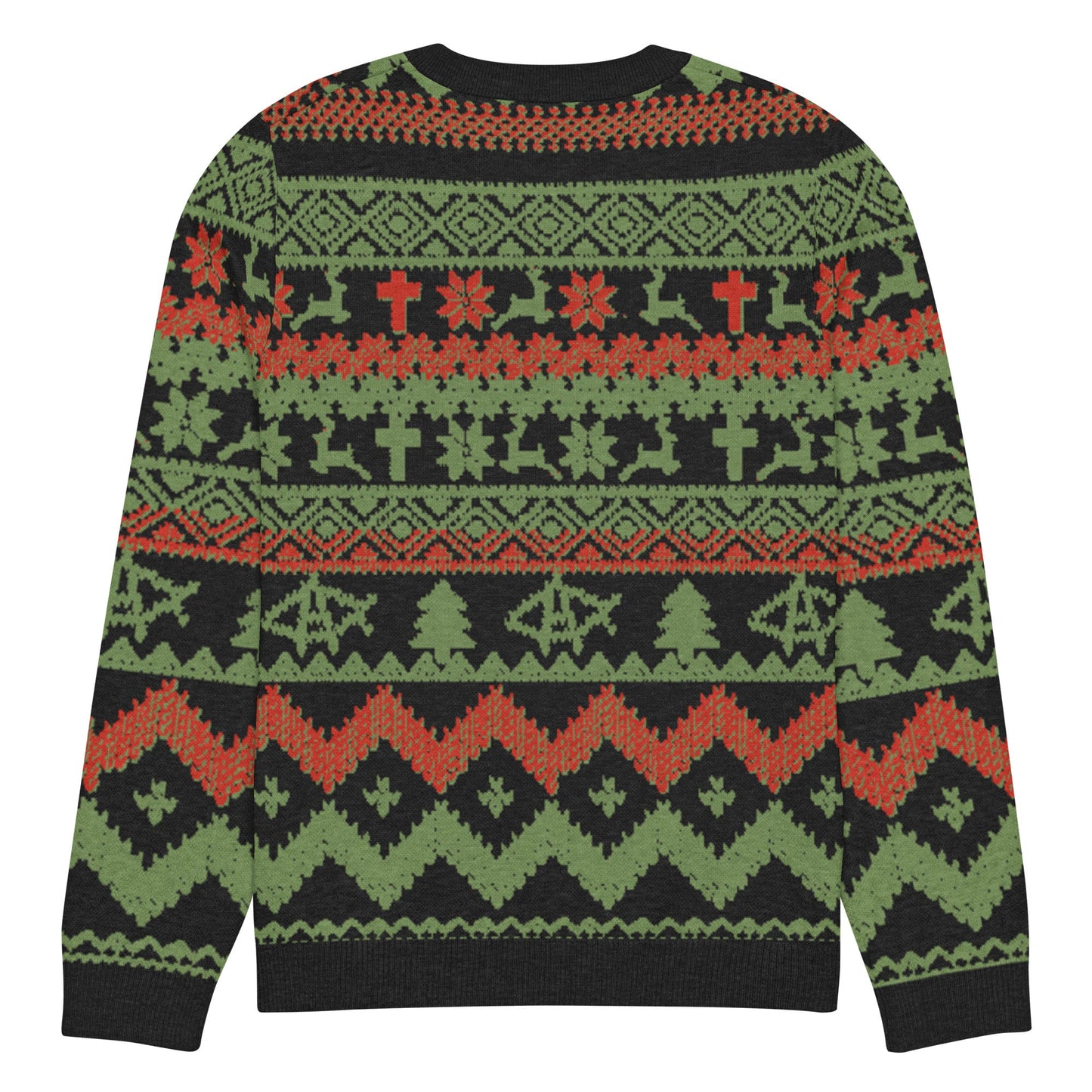 AnarchoChristian No King but Christ Knitted Ugly Christmas Sweater