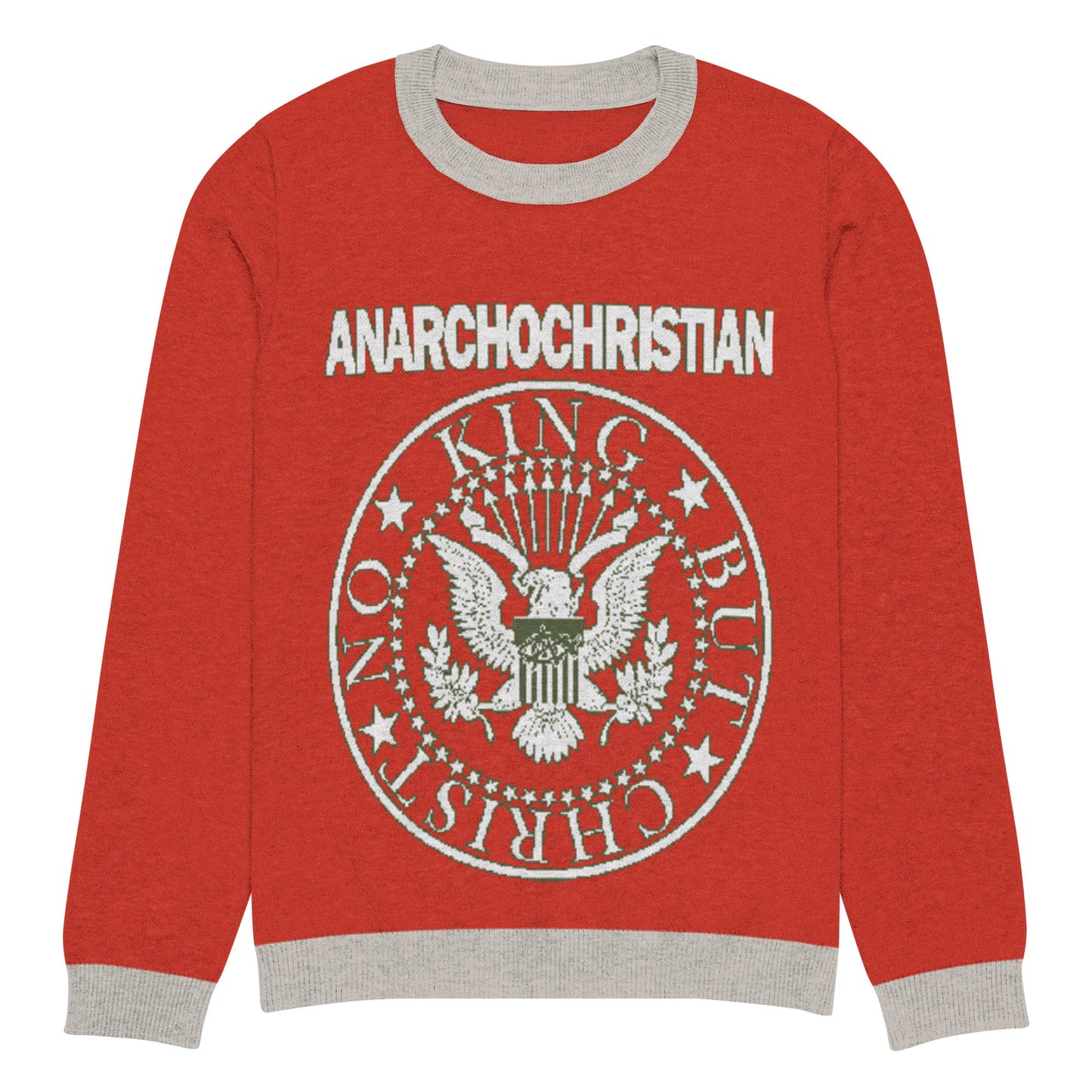 ANarchoChristian Seal Knitted Ugly Christmas sweater