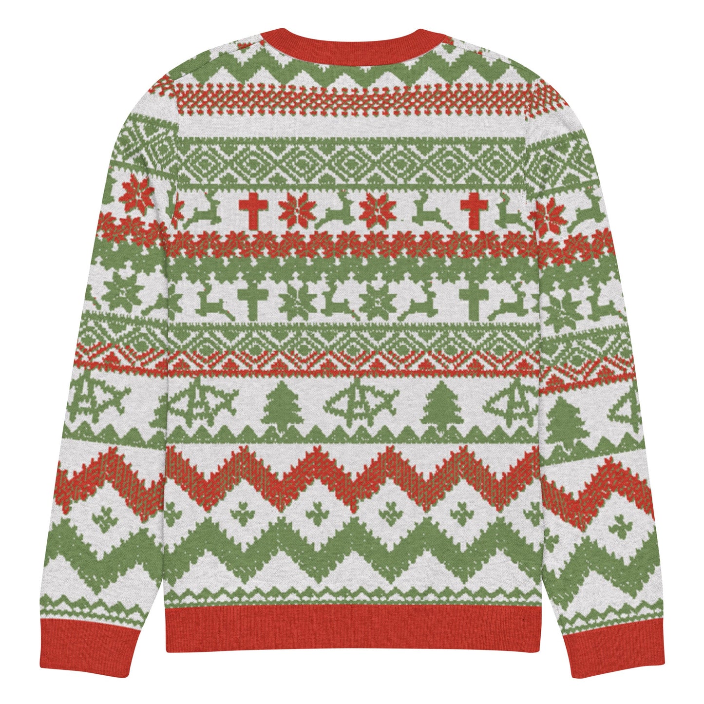 AnarchoChristian No King but Christ Knitted Ugly Christmas Sweater