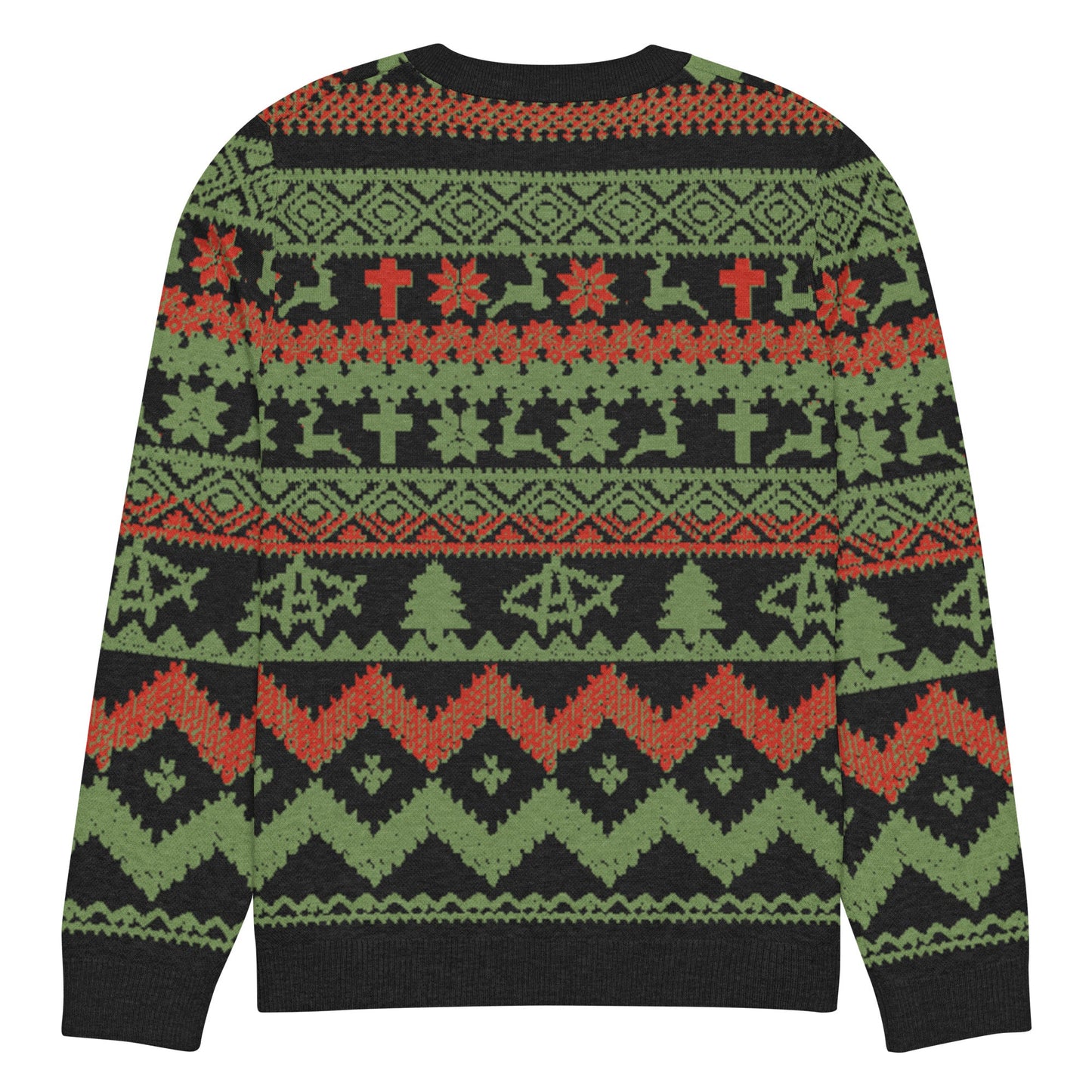 AnarchoChristian No King but Christ Knitted Ugly Christmas Sweater
