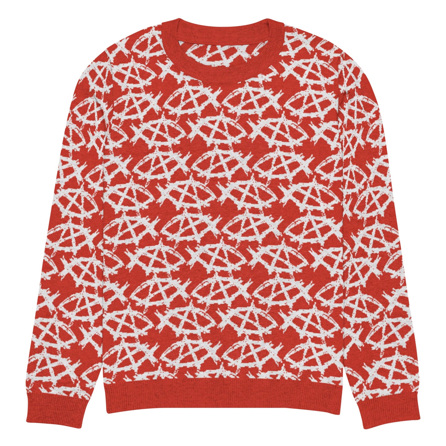 Anarchochristian Knitted crew neck ugly christmas sweater