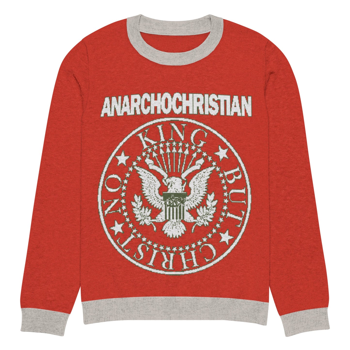 ANarchoChristian Seal Knitted Ugly Christmas sweater