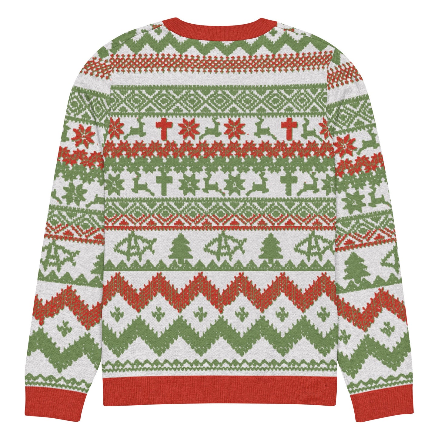 AnarchoChristian No King but Christ Knitted Ugly Christmas Sweater