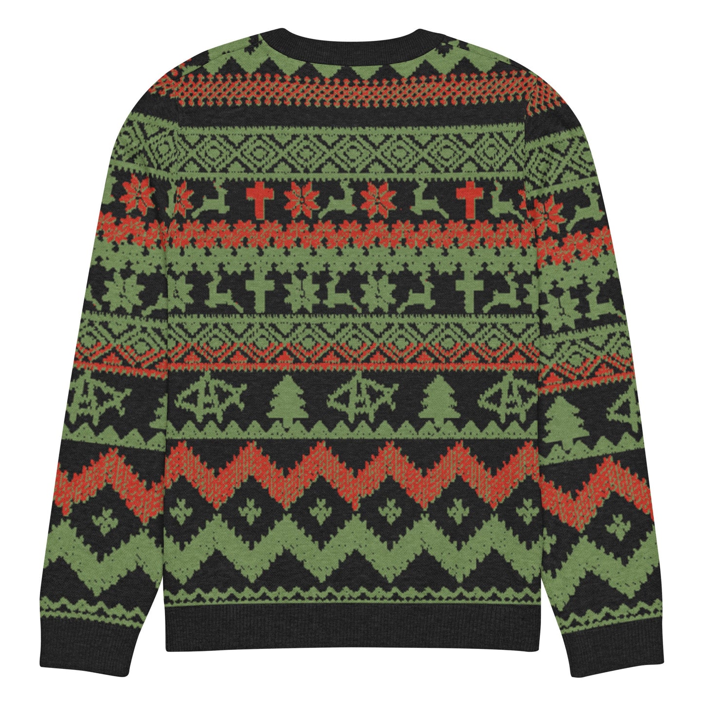 AnarchoChristian No King but Christ Knitted Ugly Christmas Sweater