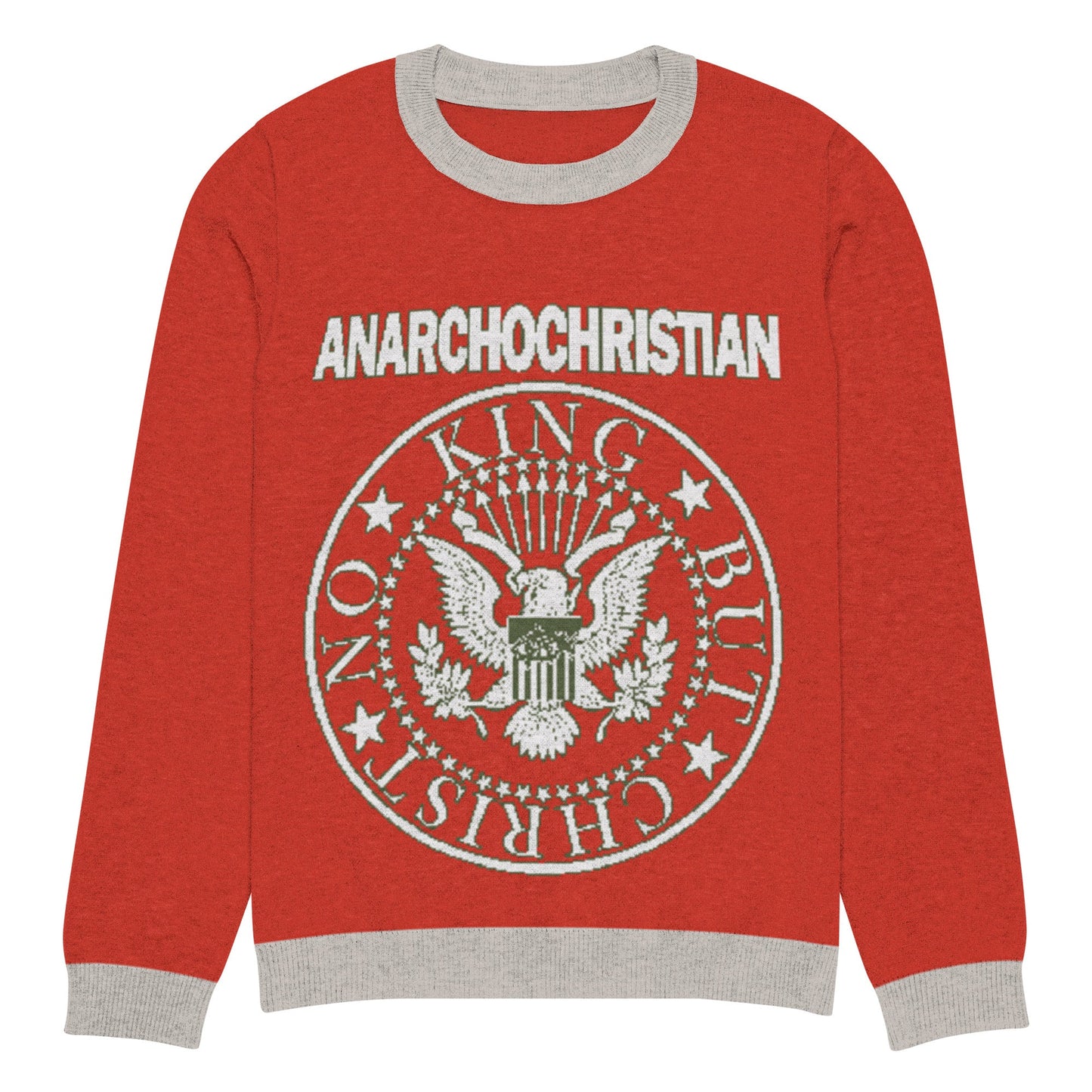 ANarchoChristian Seal Knitted Ugly Christmas sweater