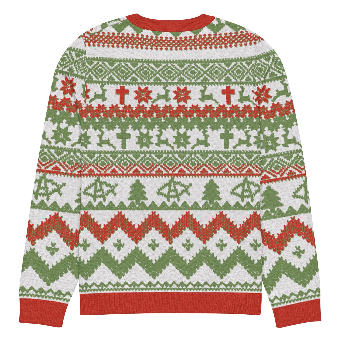AnarchoChristian No King but Christ Knitted Ugly Christmas Sweater