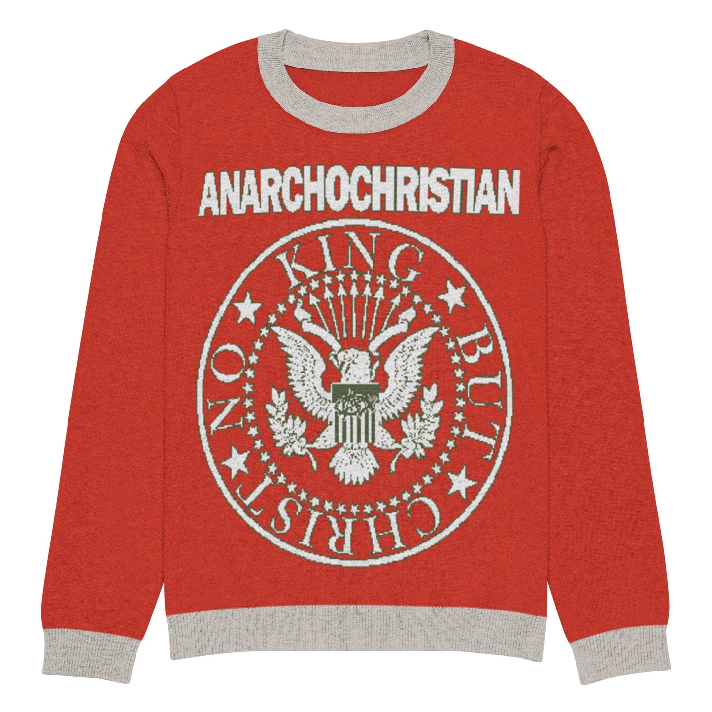 ANarchoChristian Seal Knitted Ugly Christmas sweater