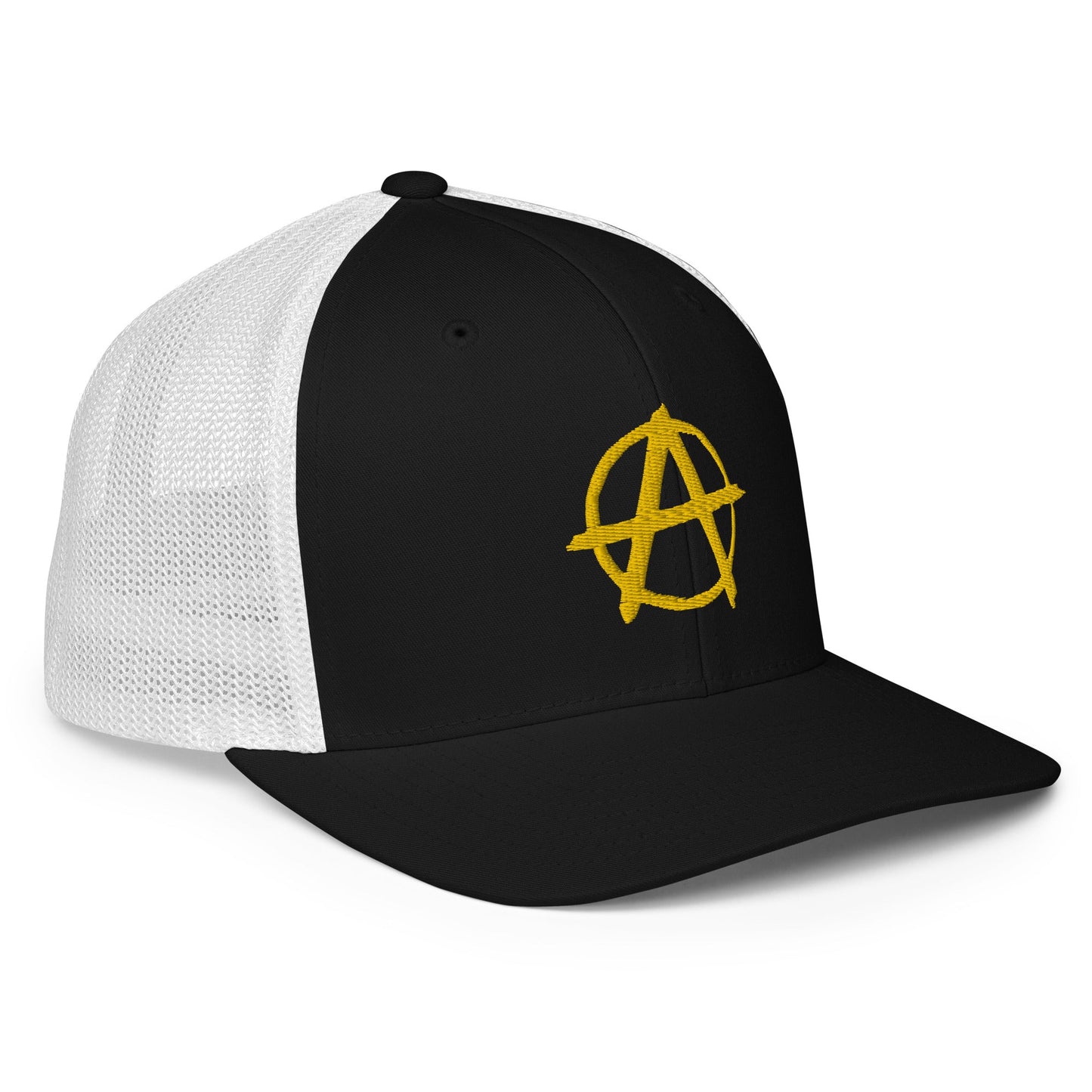 Ancap Anarchy Anarchocapitalism Black & Yellow Closed-back trucker cap
