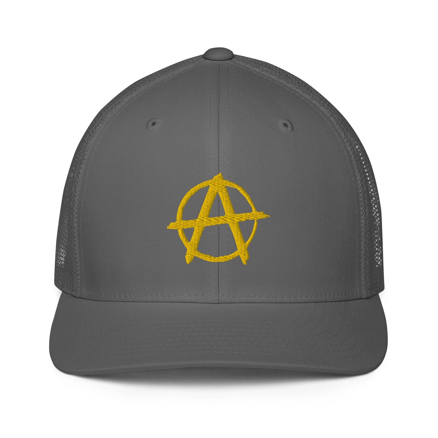 Ancap Anarchy Anarchocapitalism Black & Yellow Closed-back trucker cap