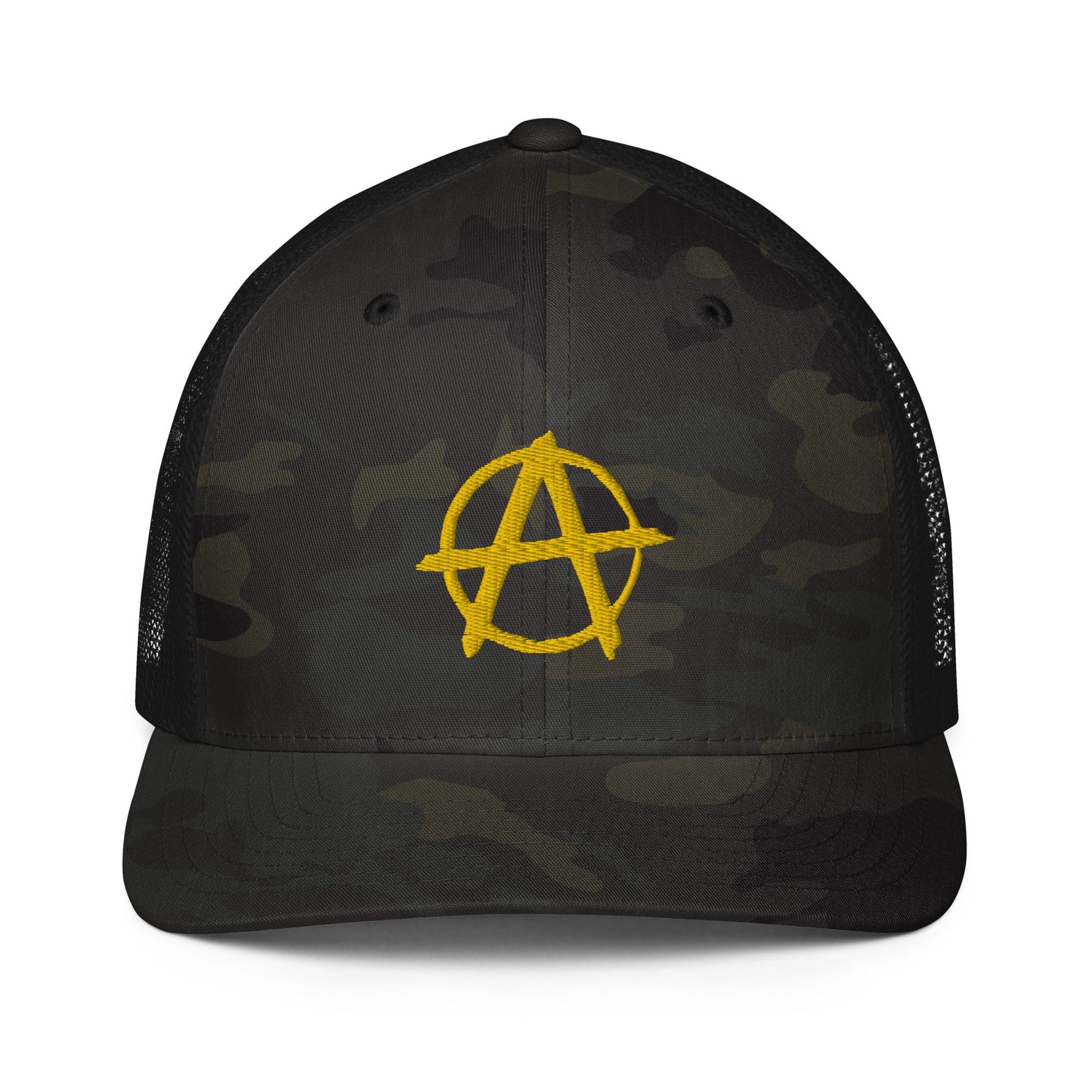 Ancap Anarchy Anarchocapitalism Black & Yellow Closed-back trucker cap