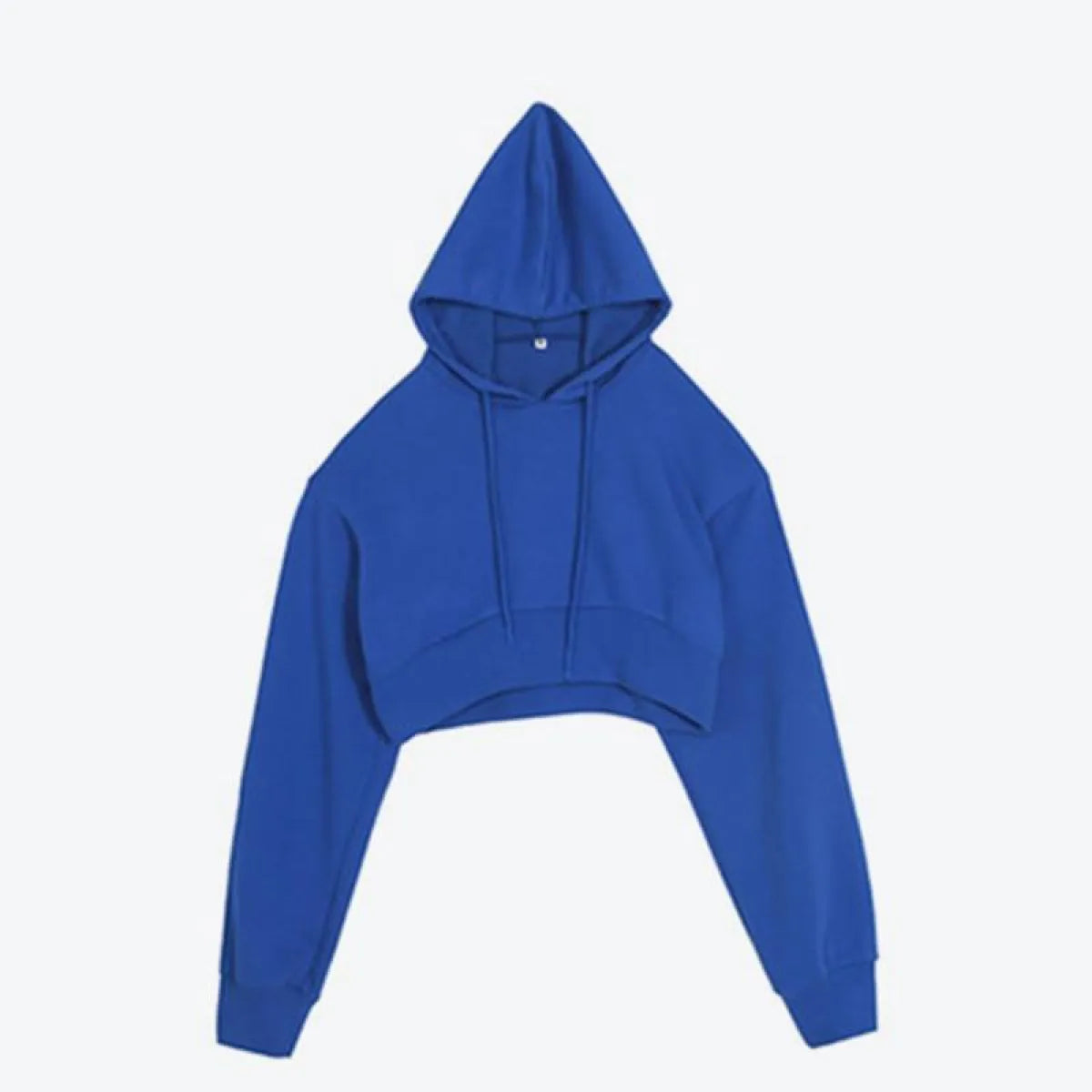 Solid Color Cropped Hoodie