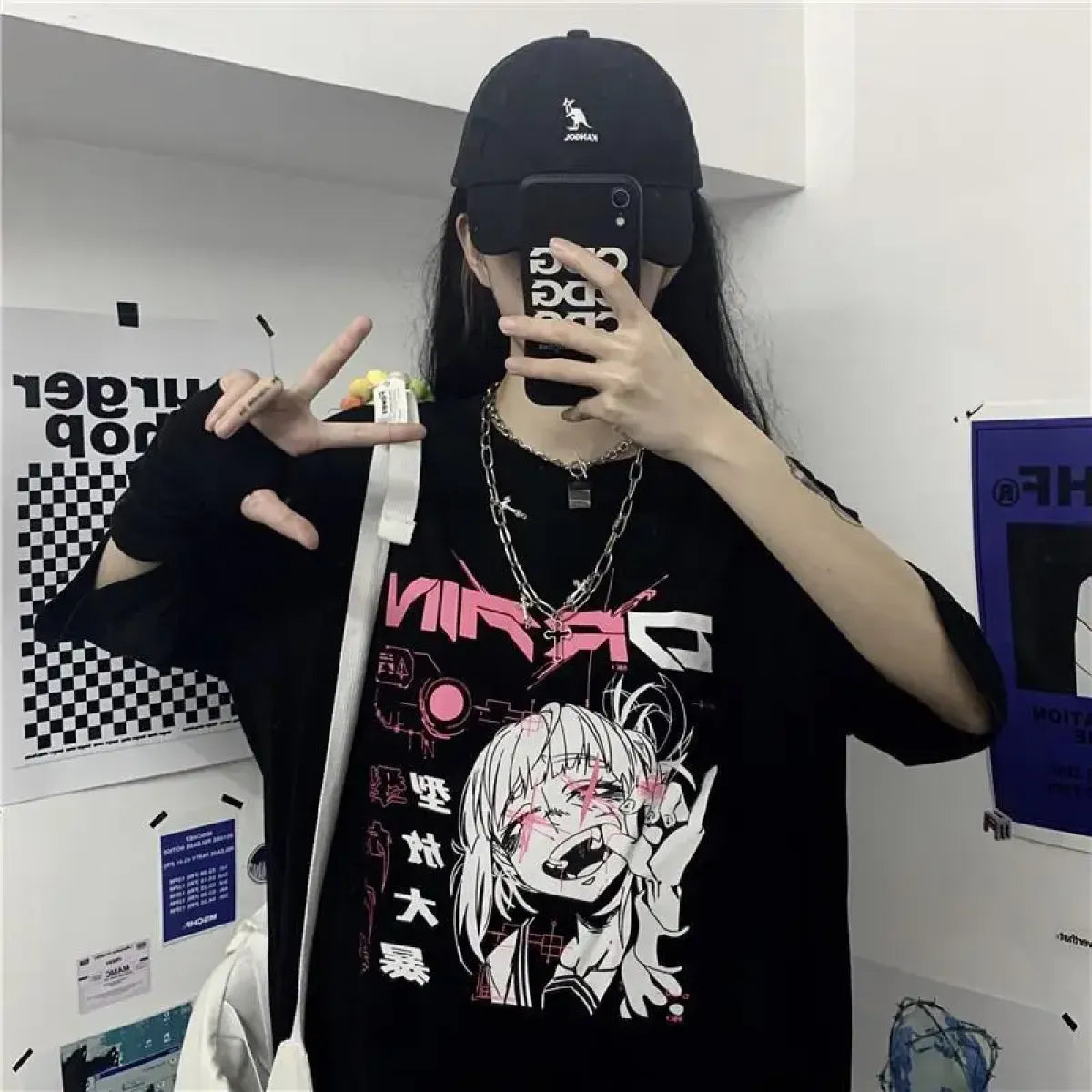 Cyber Pop Fantasy Tee β Vibrant Neon Anime Streetwear Shirt