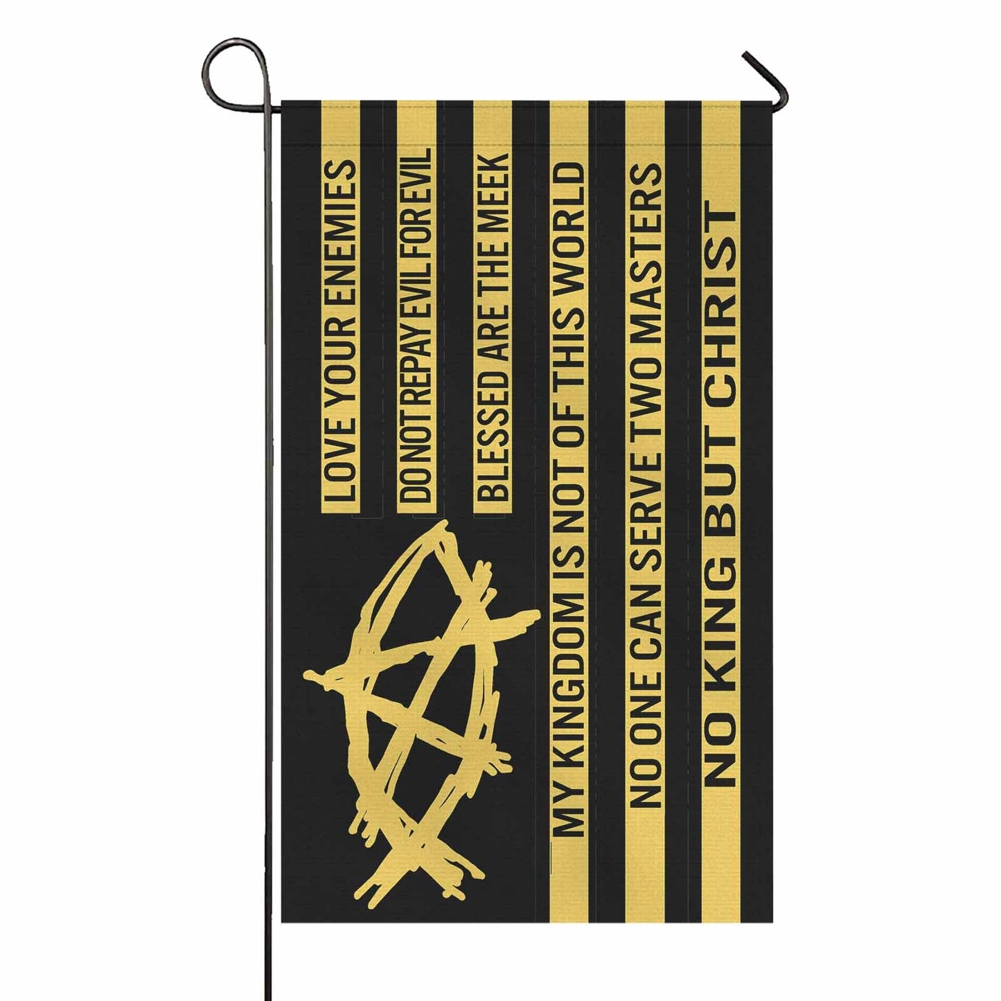 AnarchoChristian - No King But Christ Double-Sided Flag