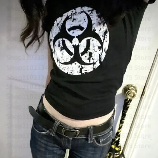 Distressed Biohazard Symbol Tee