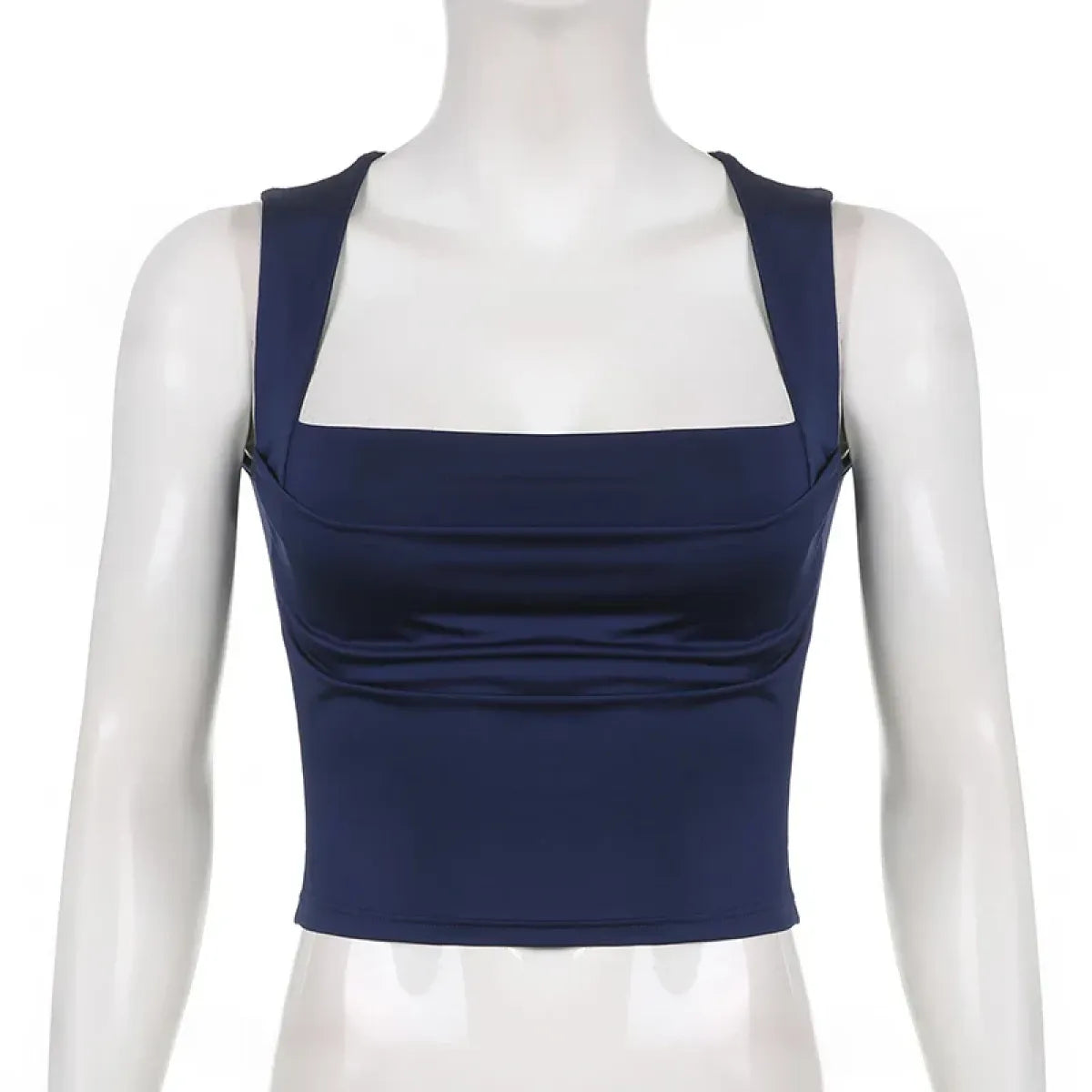 Elegant Square Collar Crop Top