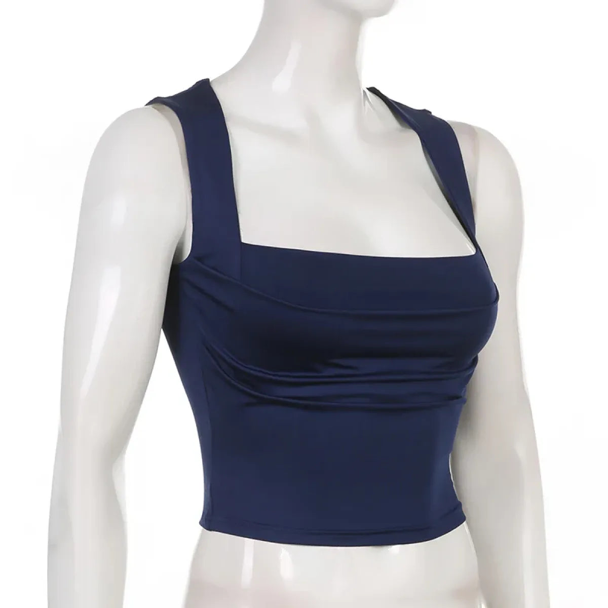 Elegant Square Collar Crop Top